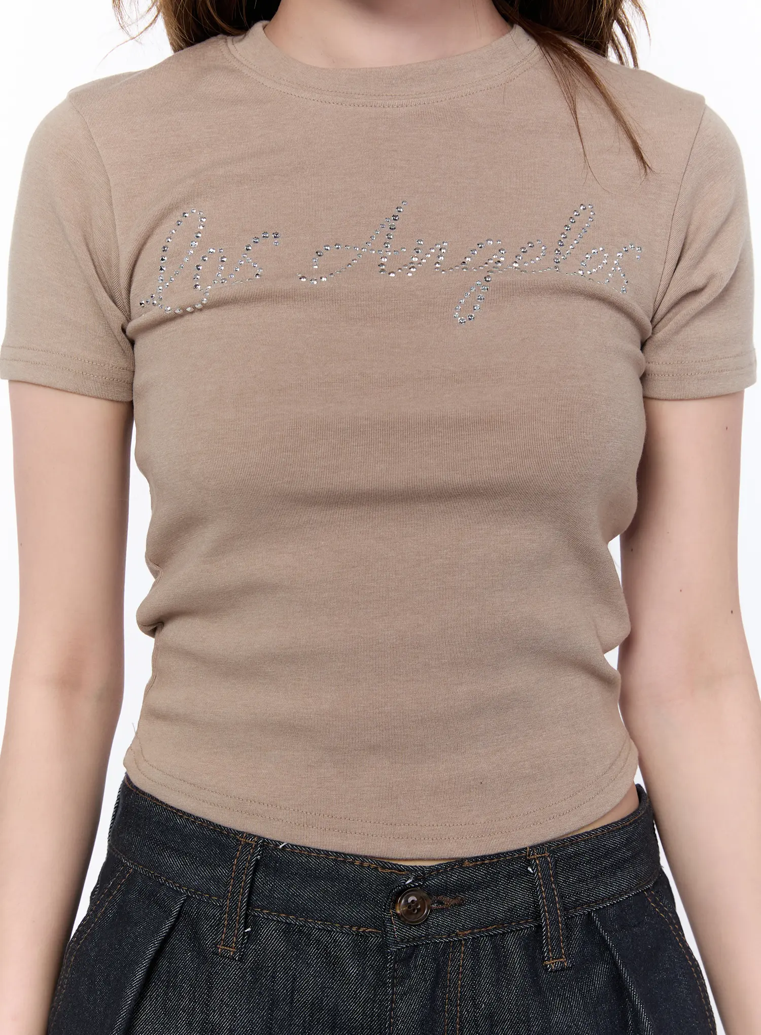 Lettering Slim T-Shirt CA522 - Image 4