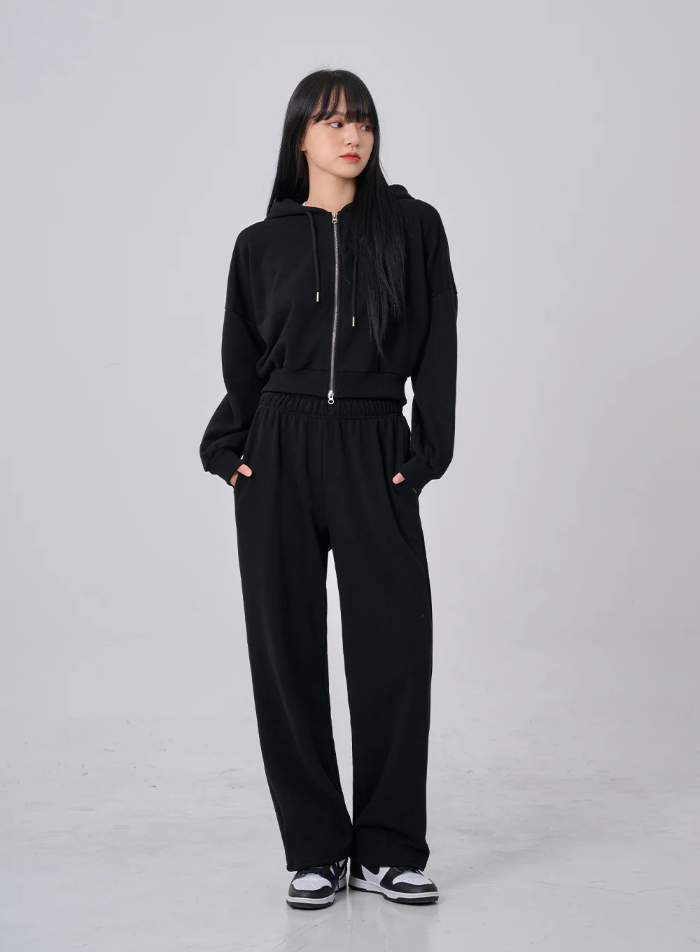 Lewkin Soft Basic Two Way Hoodie Zip Up C1210 - Image 4