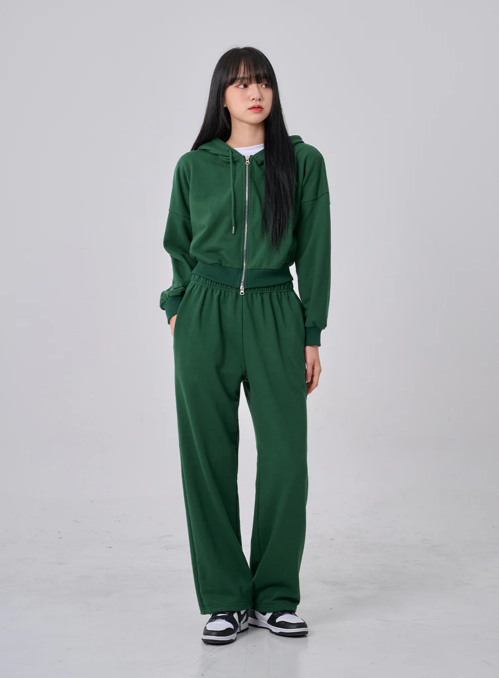 Lewkin Soft Basic Two Way Hoodie Zip Up C1210 - Image 5
