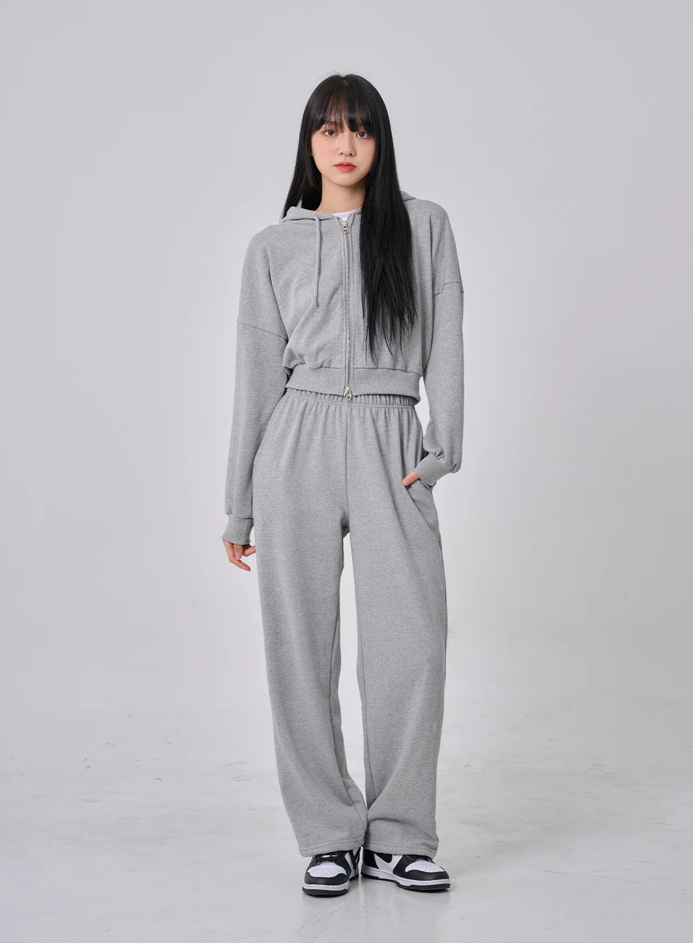 Lewkin Soft Basic Two Way Hoodie Zip Up C1210 - Image 7