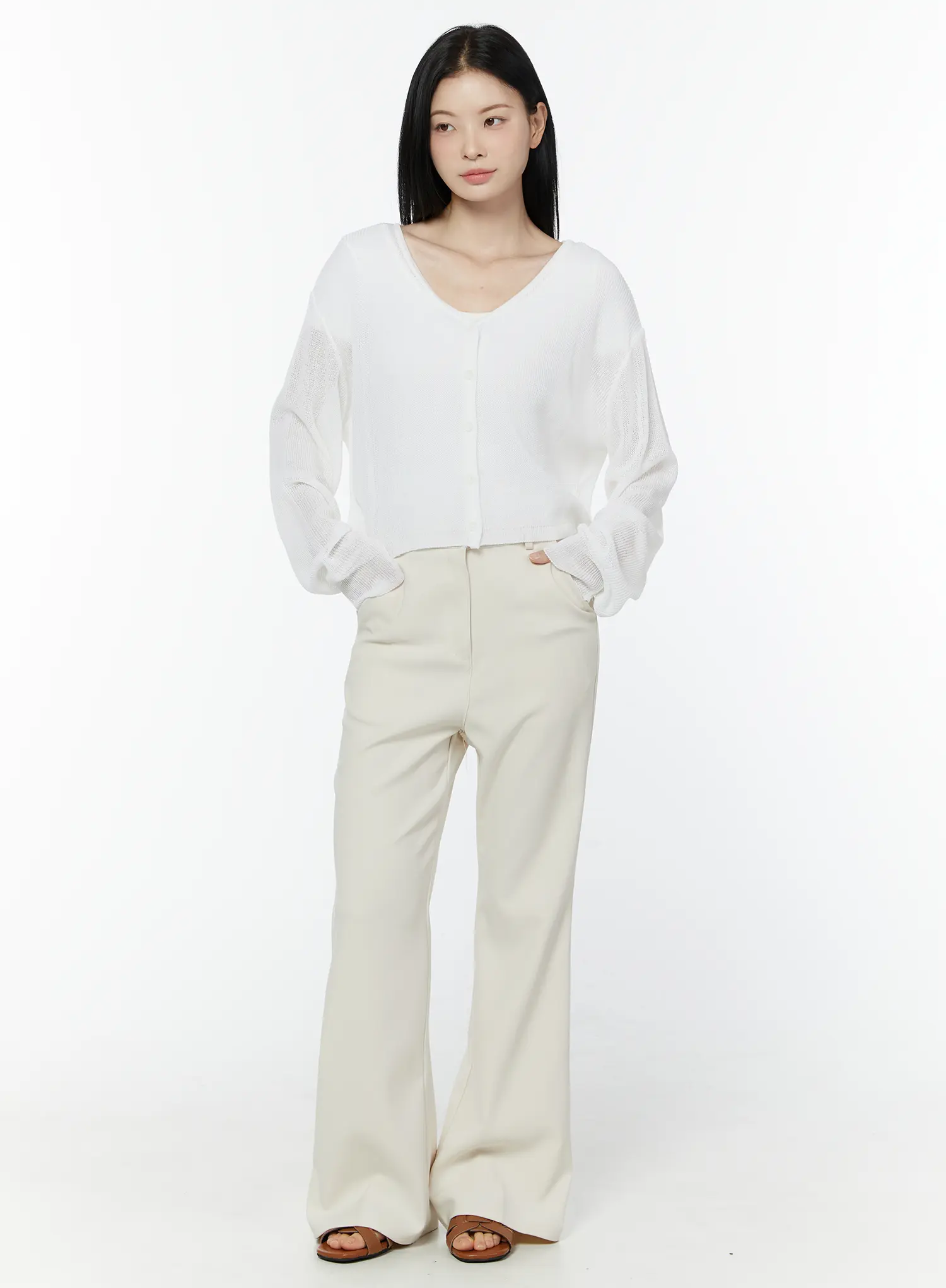 Lightweight Relaxed Fit Cardigan IU503 - Image 4