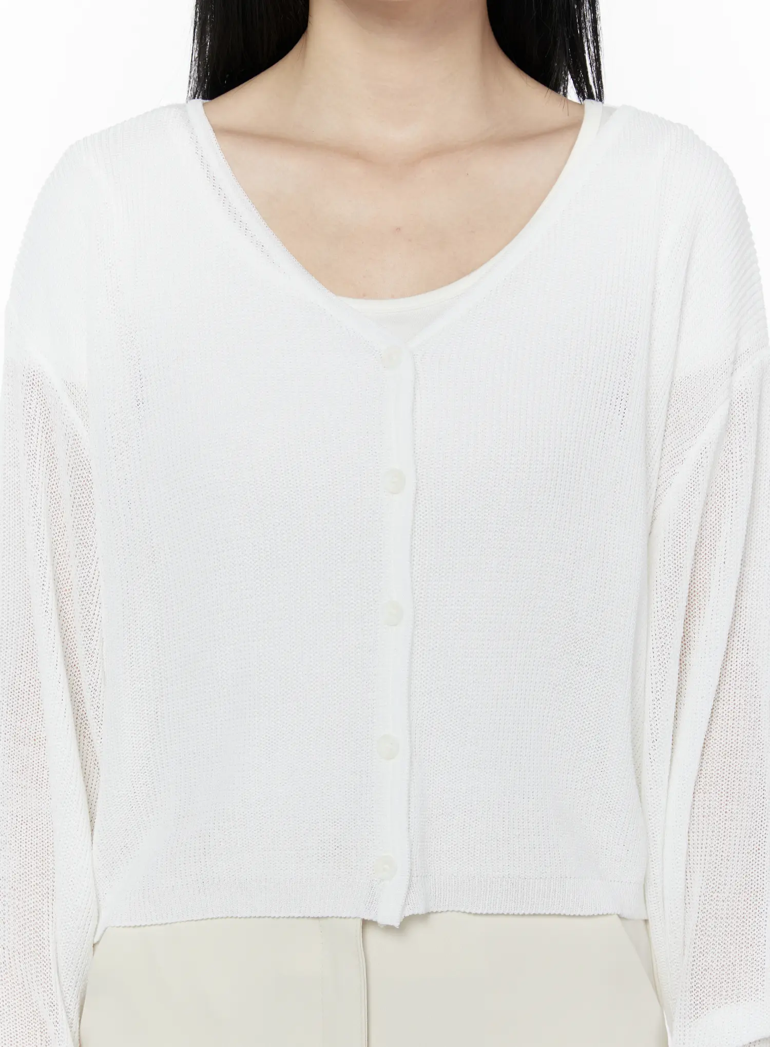 Lightweight Relaxed Fit Cardigan IU503 - Image 7