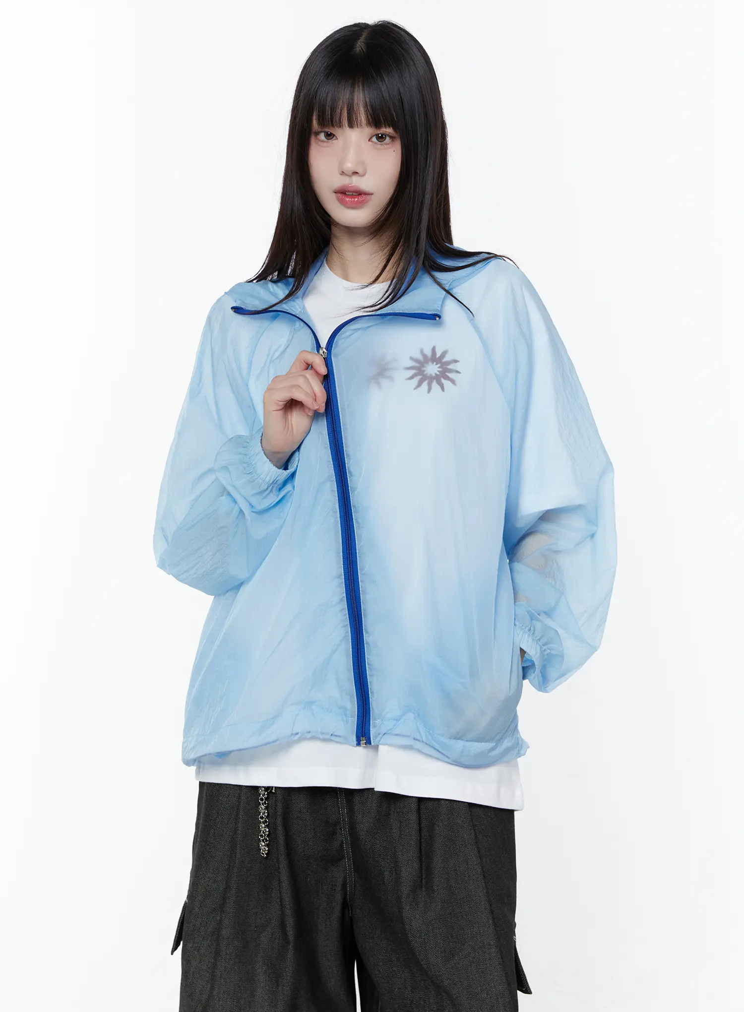 Lightweight Sheer Hooded Windbreaker CU505 - Image 4