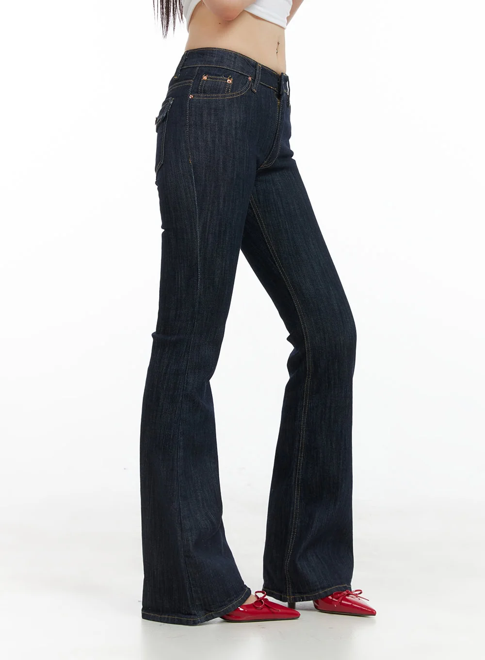 Lila Slim Fit Bootcut Jeans CG409 - Image 3