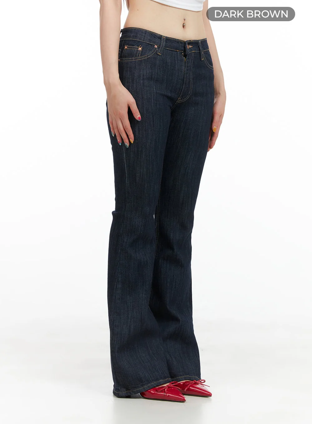 Lila Slim Fit Bootcut Jeans CG409 - Image 7