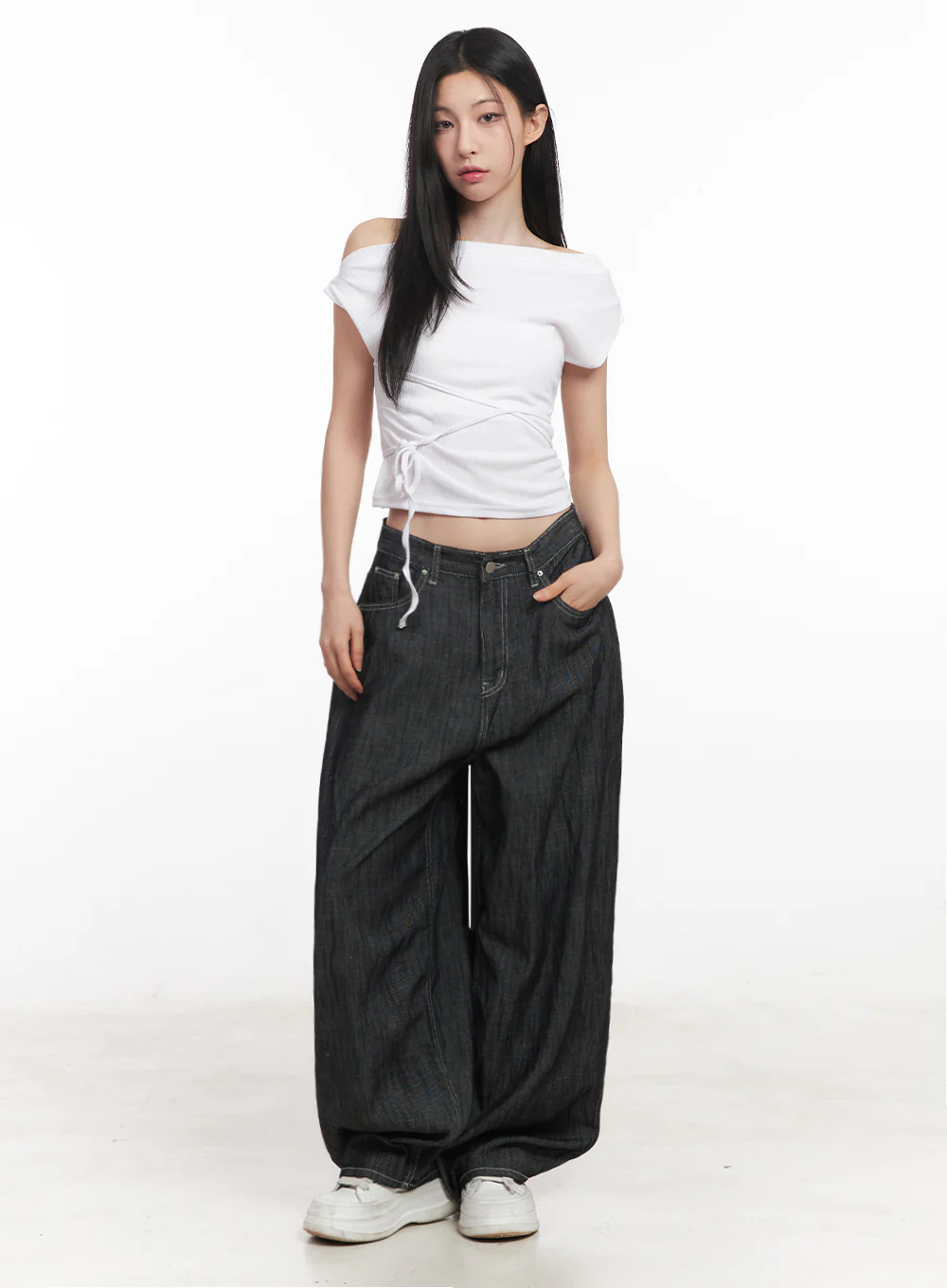 Lilli Wide-Leg Baggy Jeans IY516 - Image 2