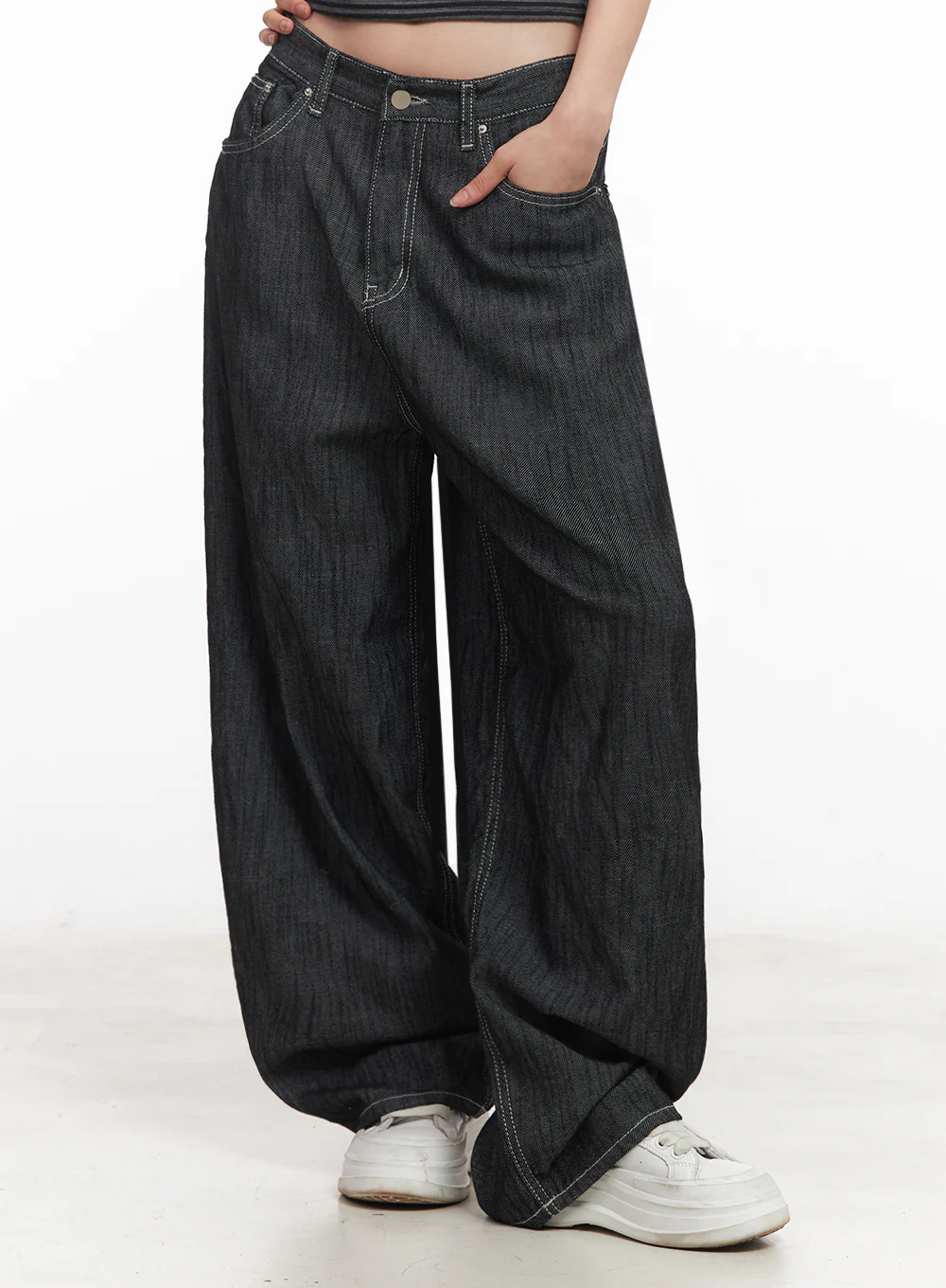 Lilli Wide-Leg Baggy Jeans IY516 - Image 7