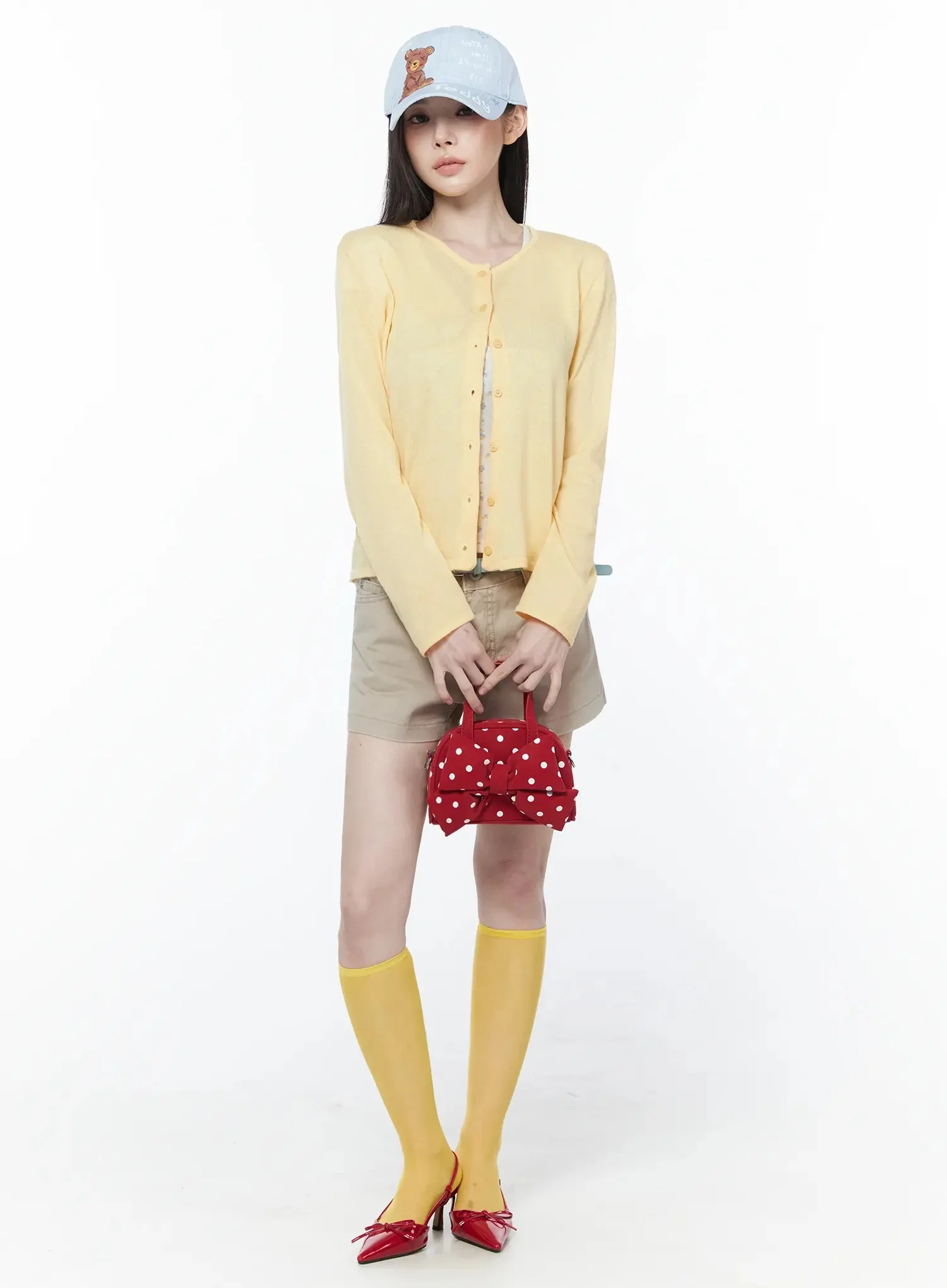 Linen Round Neck Cardigan IU512 - Image 10