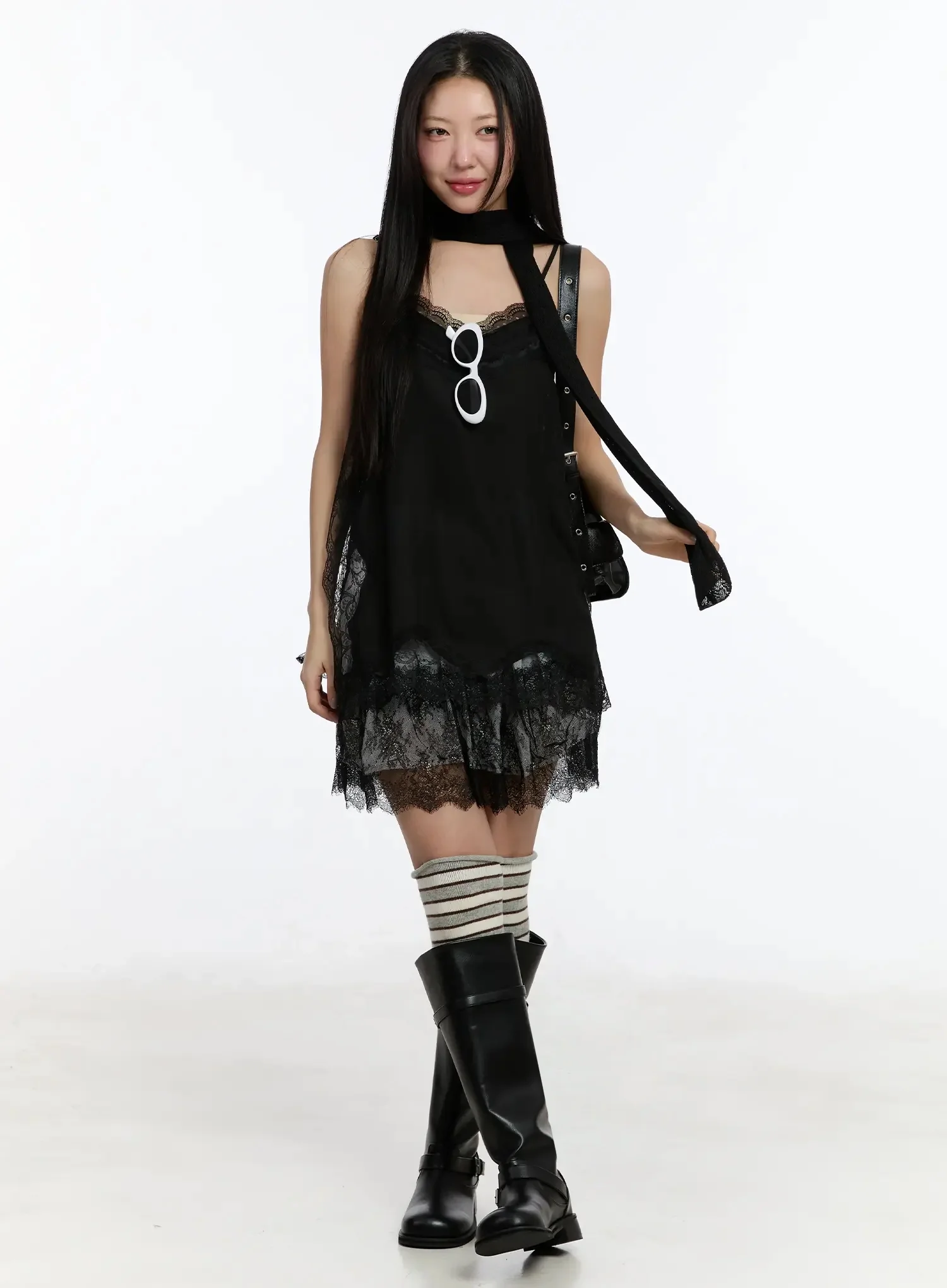Long Lace Dress Top IM509 - Image 3