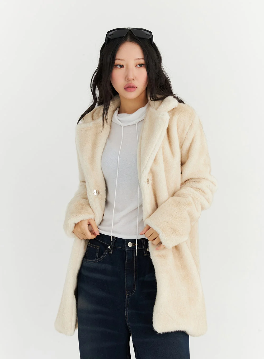 Long Sleeve Faux Fur Jacket CN303 - Image 5