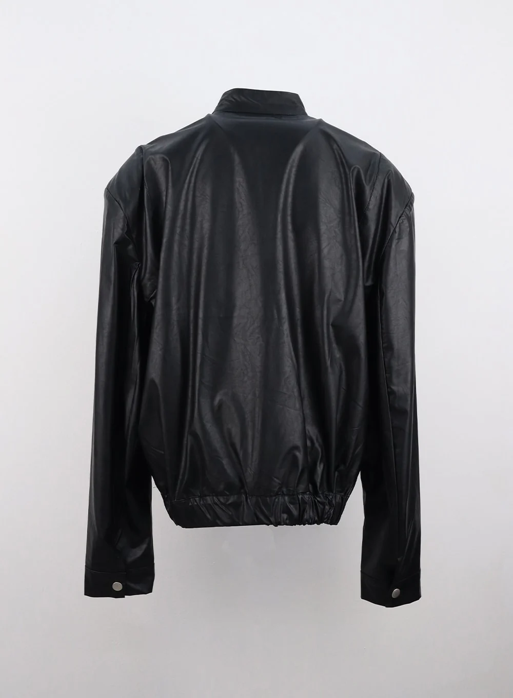 Loose Fit Faux Leather Jacket CO323 - Image 13