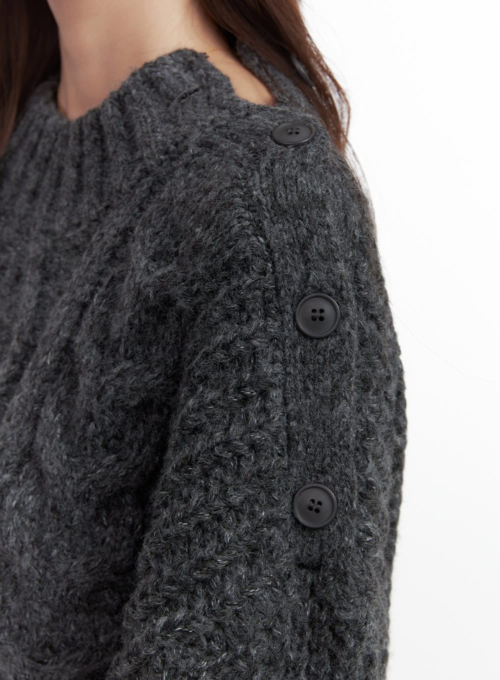 Loose-Fit Knit Mini Dress OO421 - Image 4