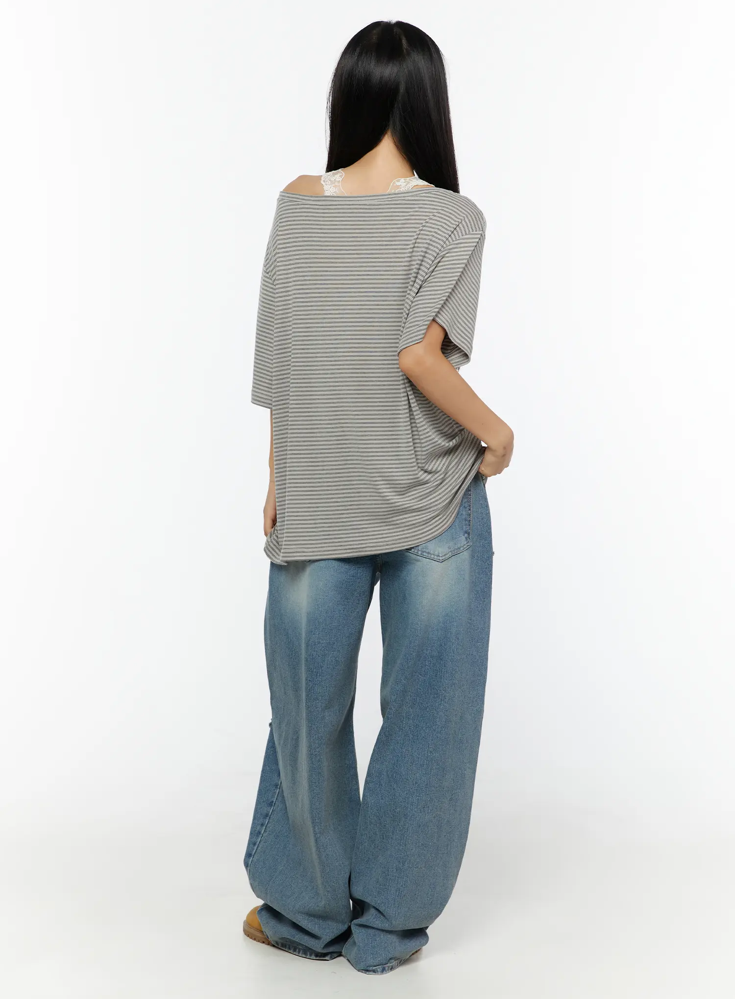 Loose Fit Striped Top CU526 - Image 5