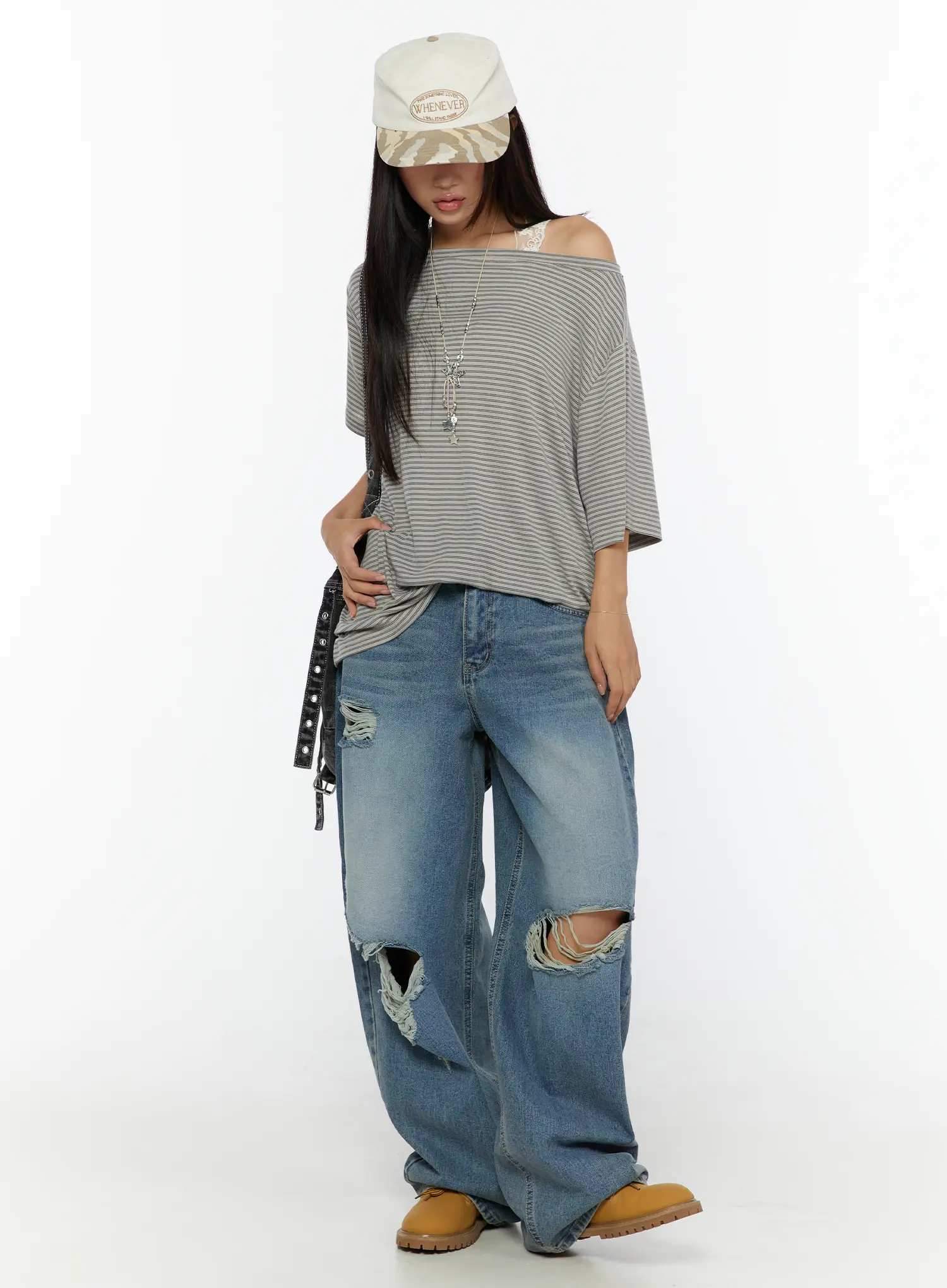 Loose Fit Striped Top CU526 - Image 7