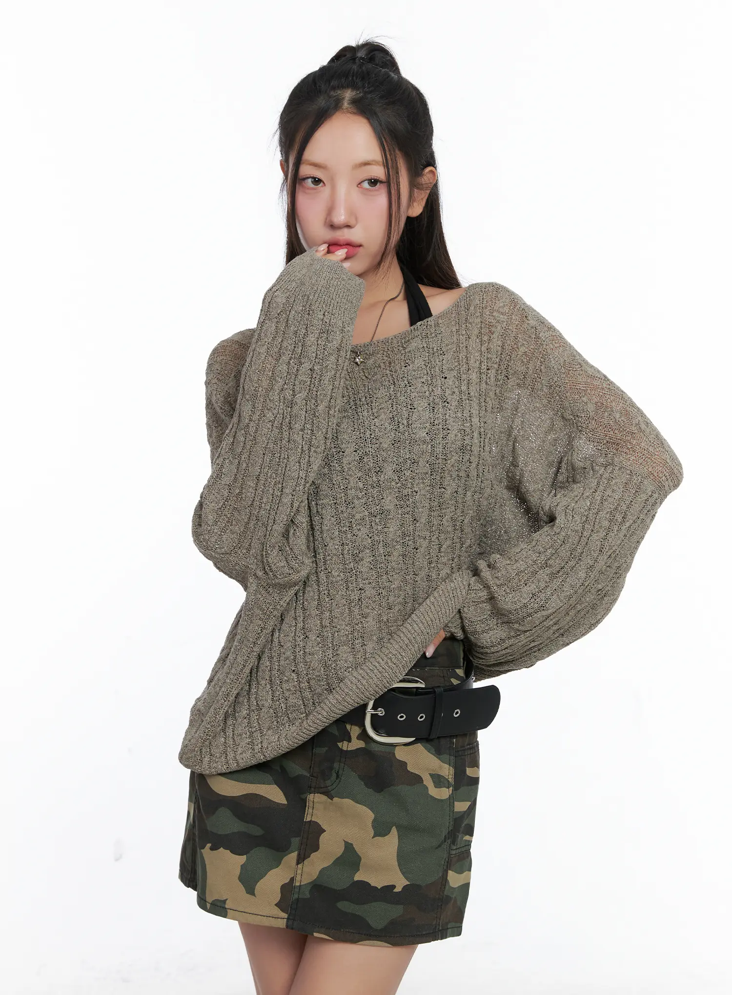 Loose Knit Long Sleeve Top CS502 - Image 8