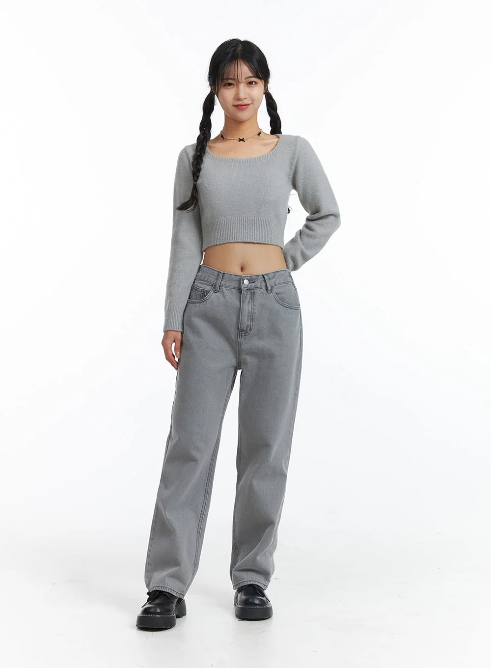 Low-Rise Straight Leg Jeans OJ426 - Image 3