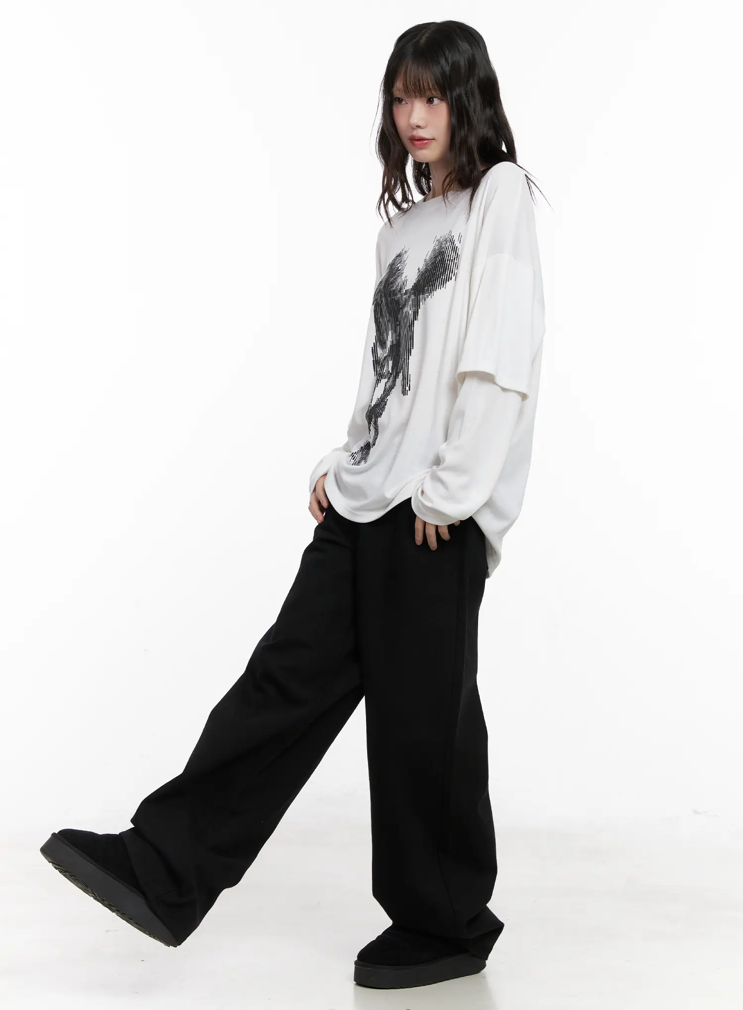 Low-Rise Wide-Leg Pants CN511 - Image 4