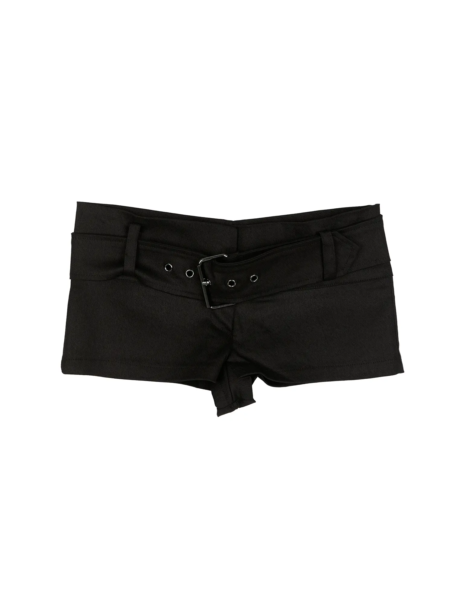 Low-Waist Belted Mini Shorts CU508 - Image 9