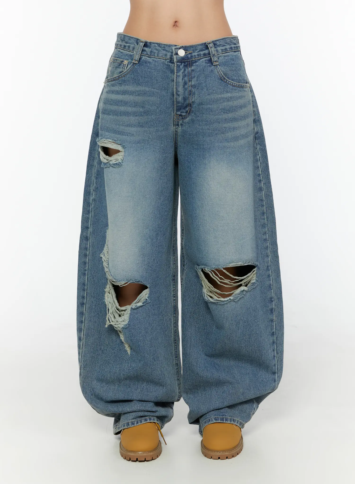 Mackenzie Blue Rip Jeans CU526 - Image 2