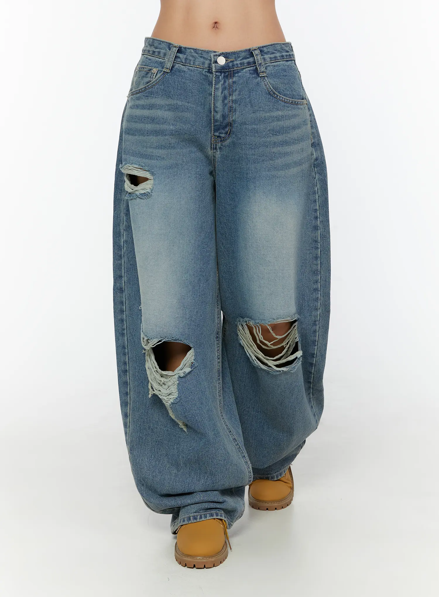Mackenzie Blue Rip Jeans CU526 - Image 9