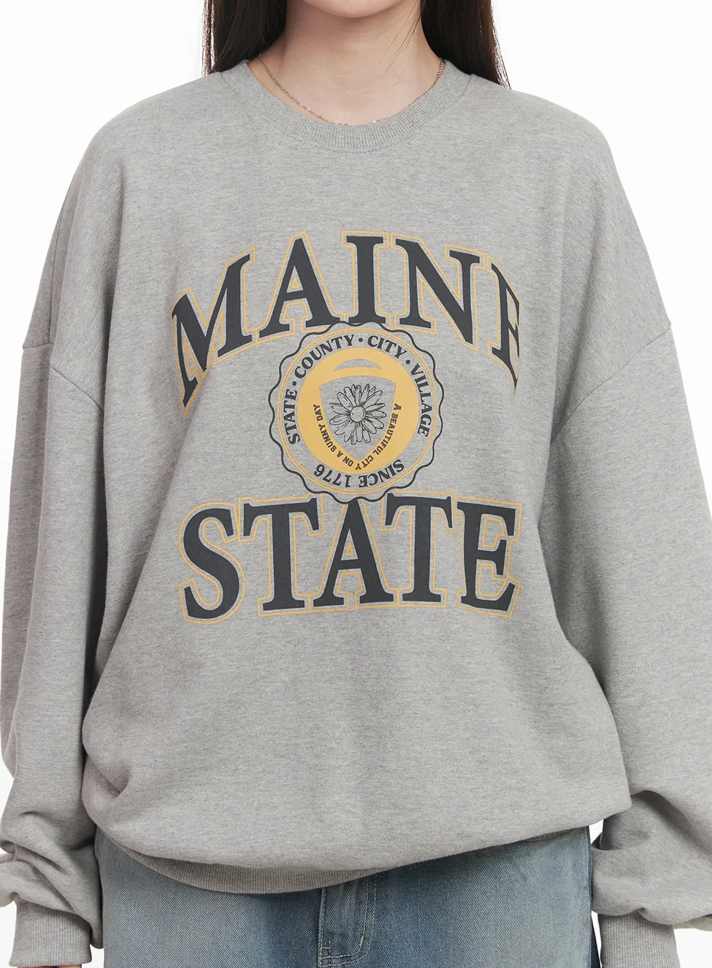 Maine Graphic Oversized Sweatshirt CM511 - Image 5