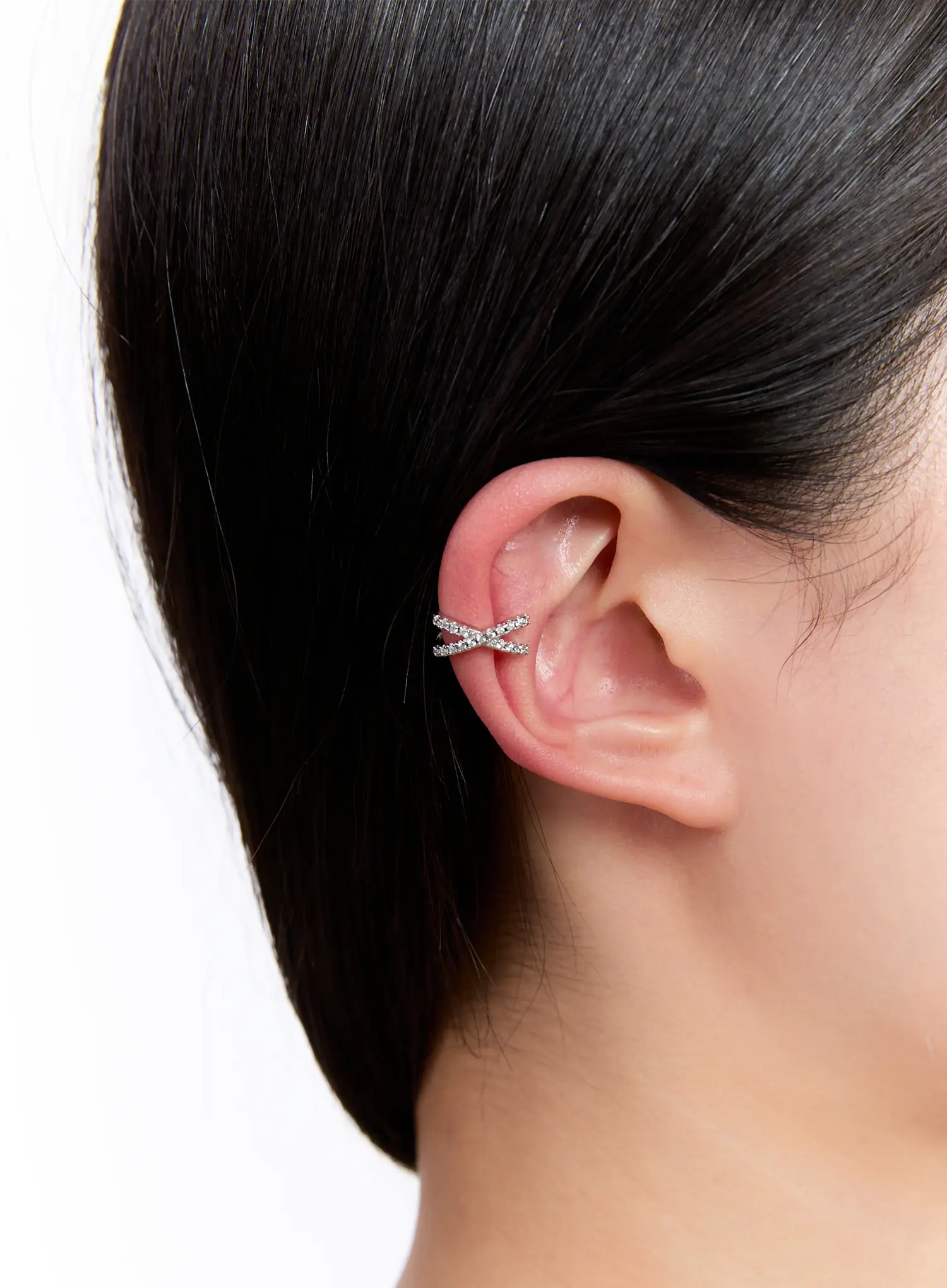 Mamin Cross Earcuff (1Pcs) IU527 - Image 4