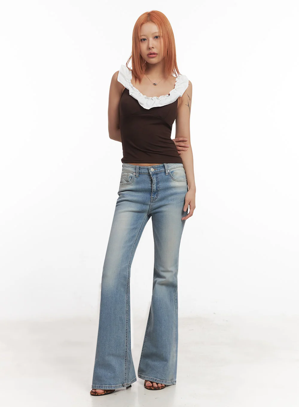 May Washed Flared Jeans IA515 - Image 6