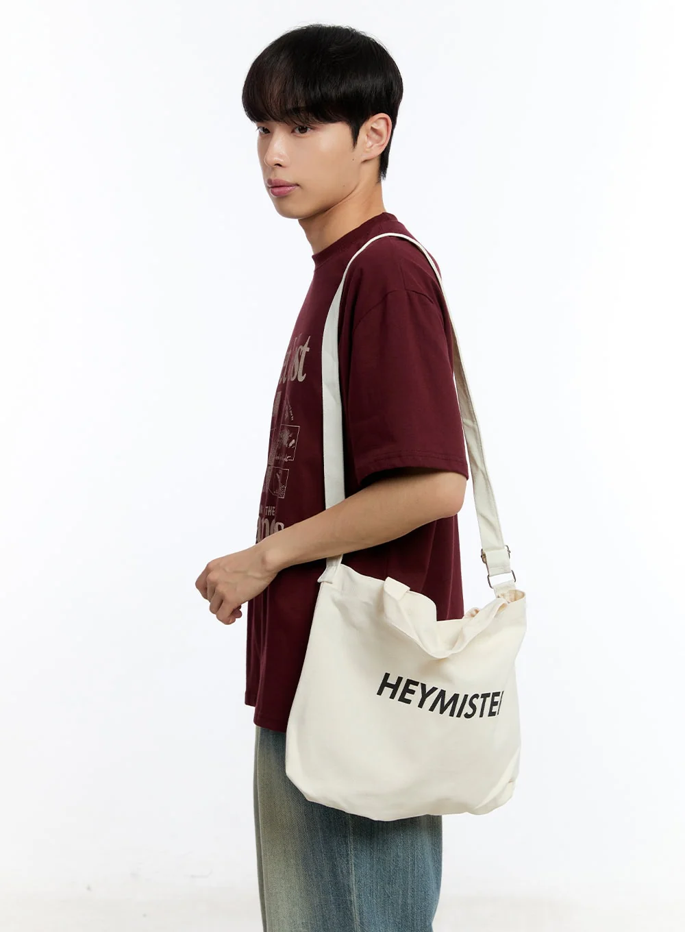 Men’s Canvas Shoulder Tote Bag IY529 - Image 2