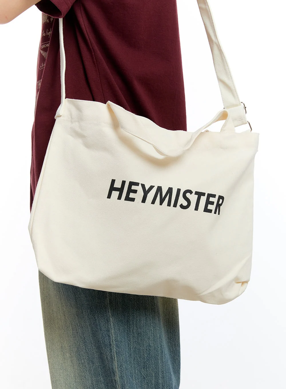 Men’s Canvas Shoulder Tote Bag IY529 - Image 4