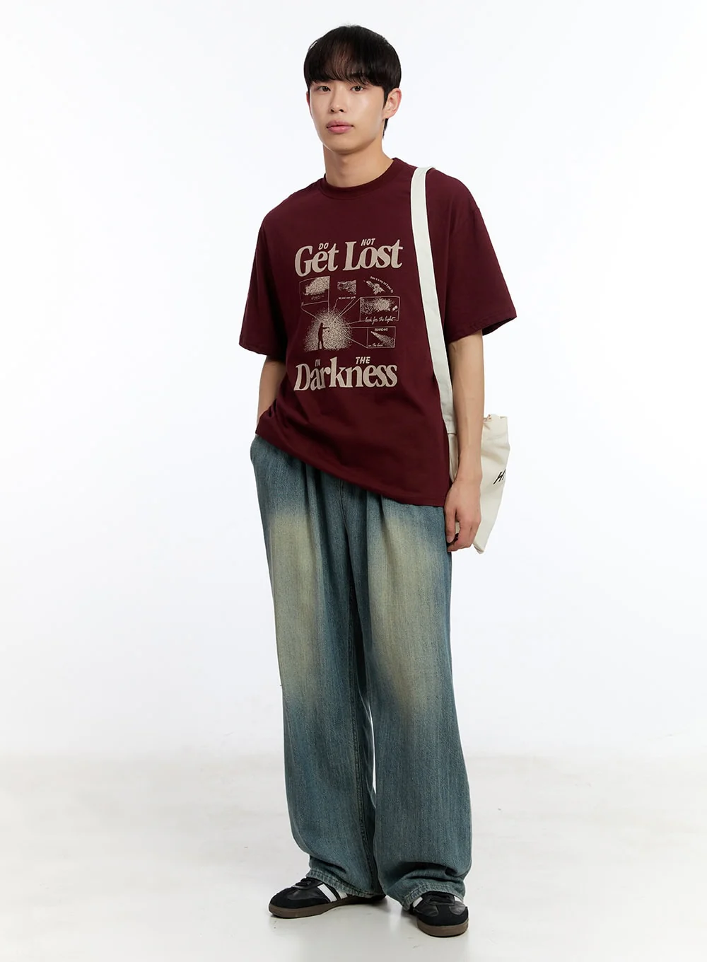 Men’s Canvas Shoulder Tote Bag IY529 - Image 5