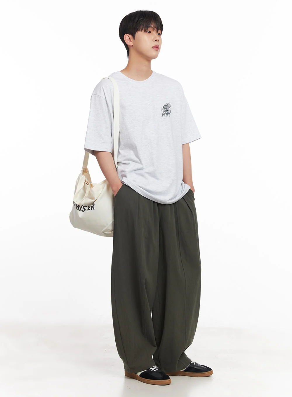 Men’s Canvas Shoulder Tote Bag IY529 - Image 7