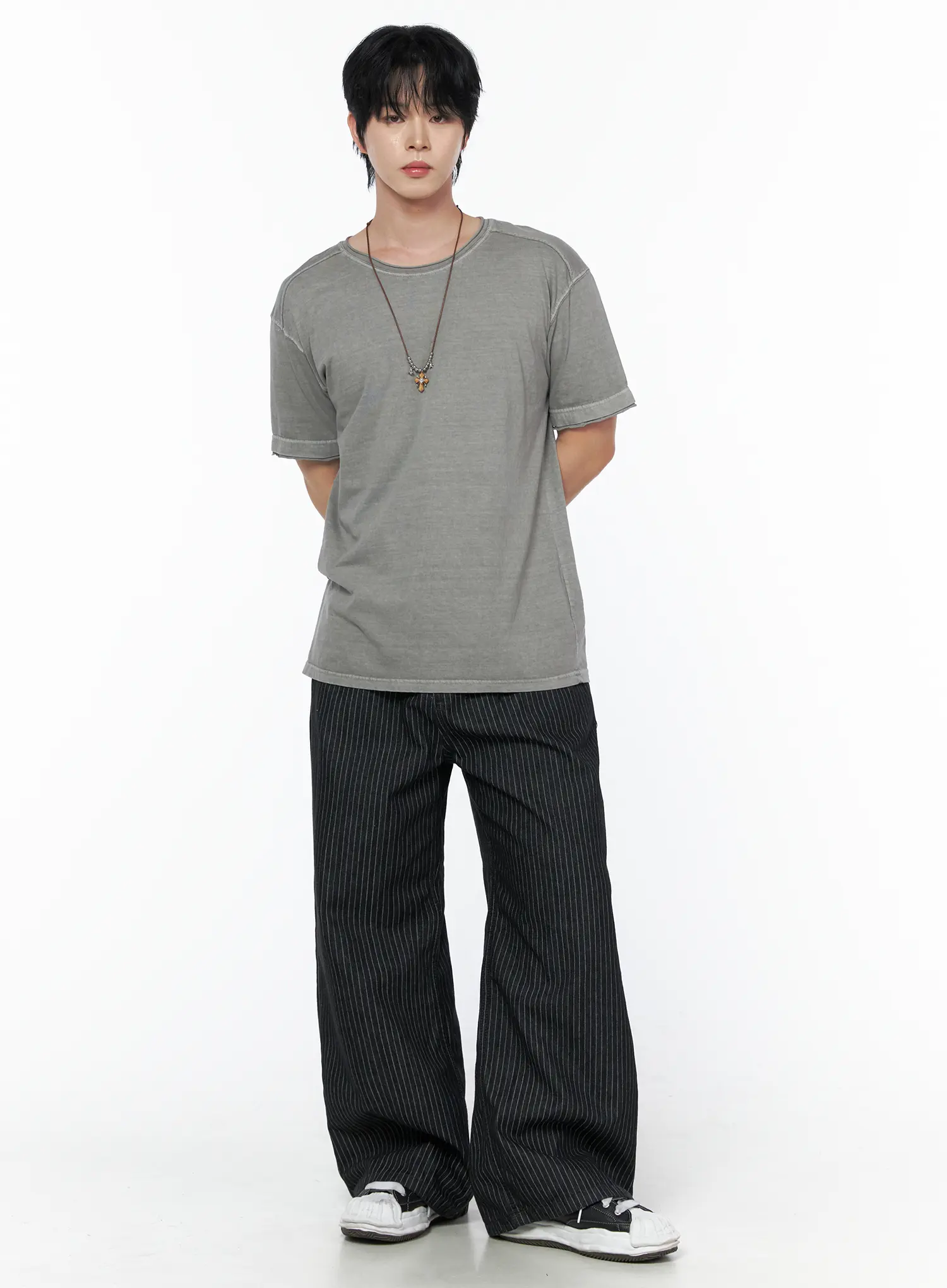 Men's Alexis Striped Wide Leg Jeans IU523 - Image 4