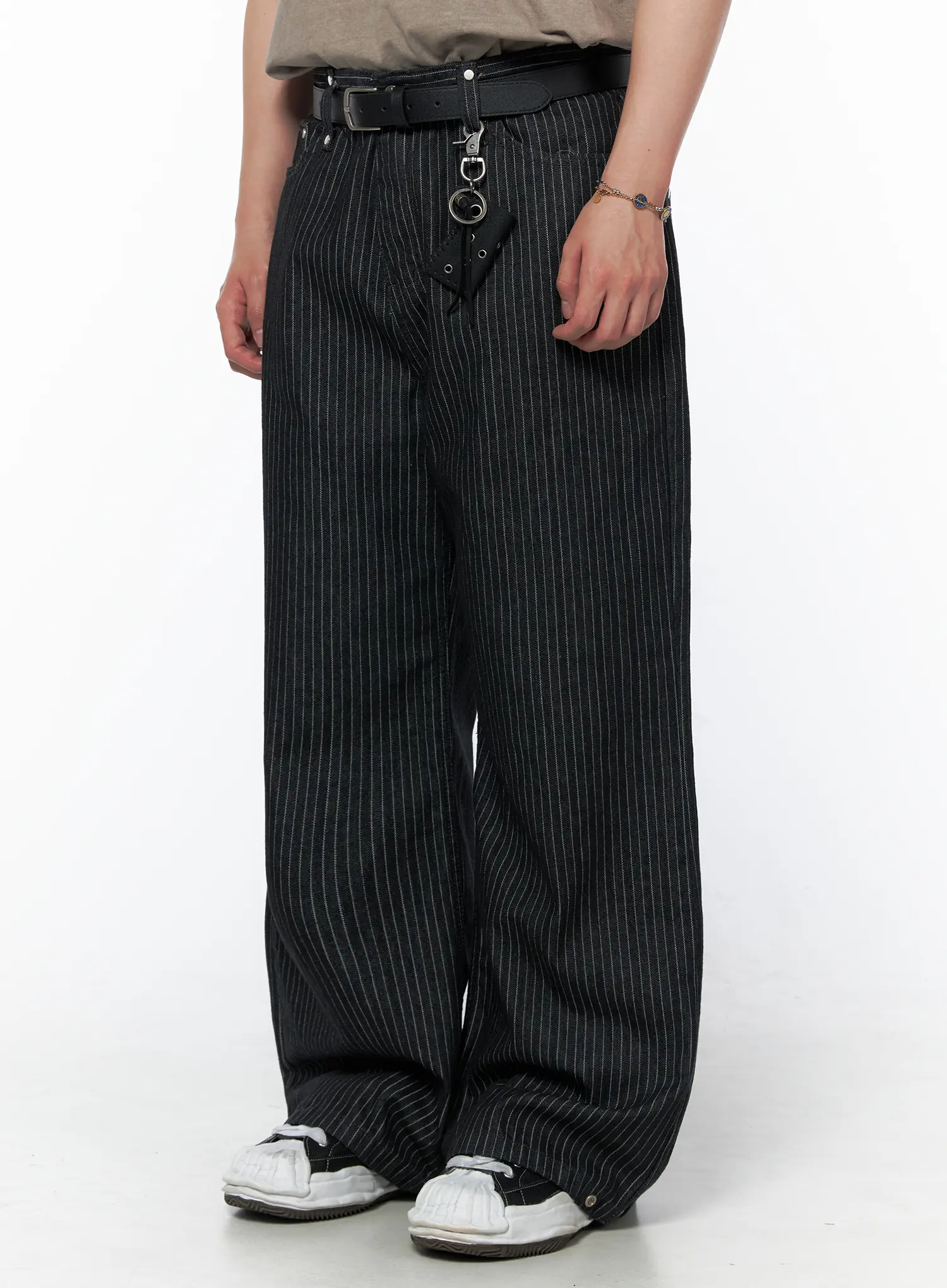 Men's Alexis Striped Wide Leg Jeans IU523 - Image 6