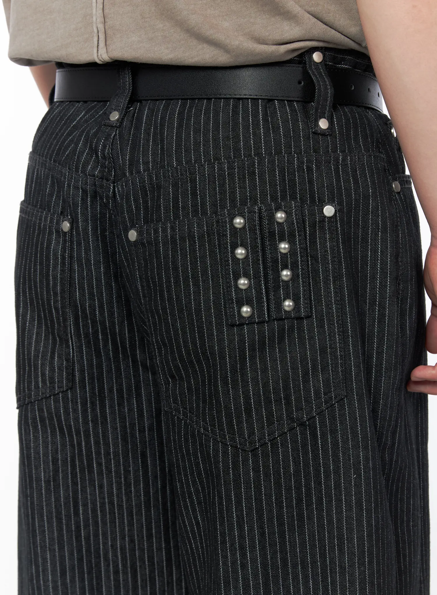 Men's Alexis Striped Wide Leg Jeans IU523 - Image 8