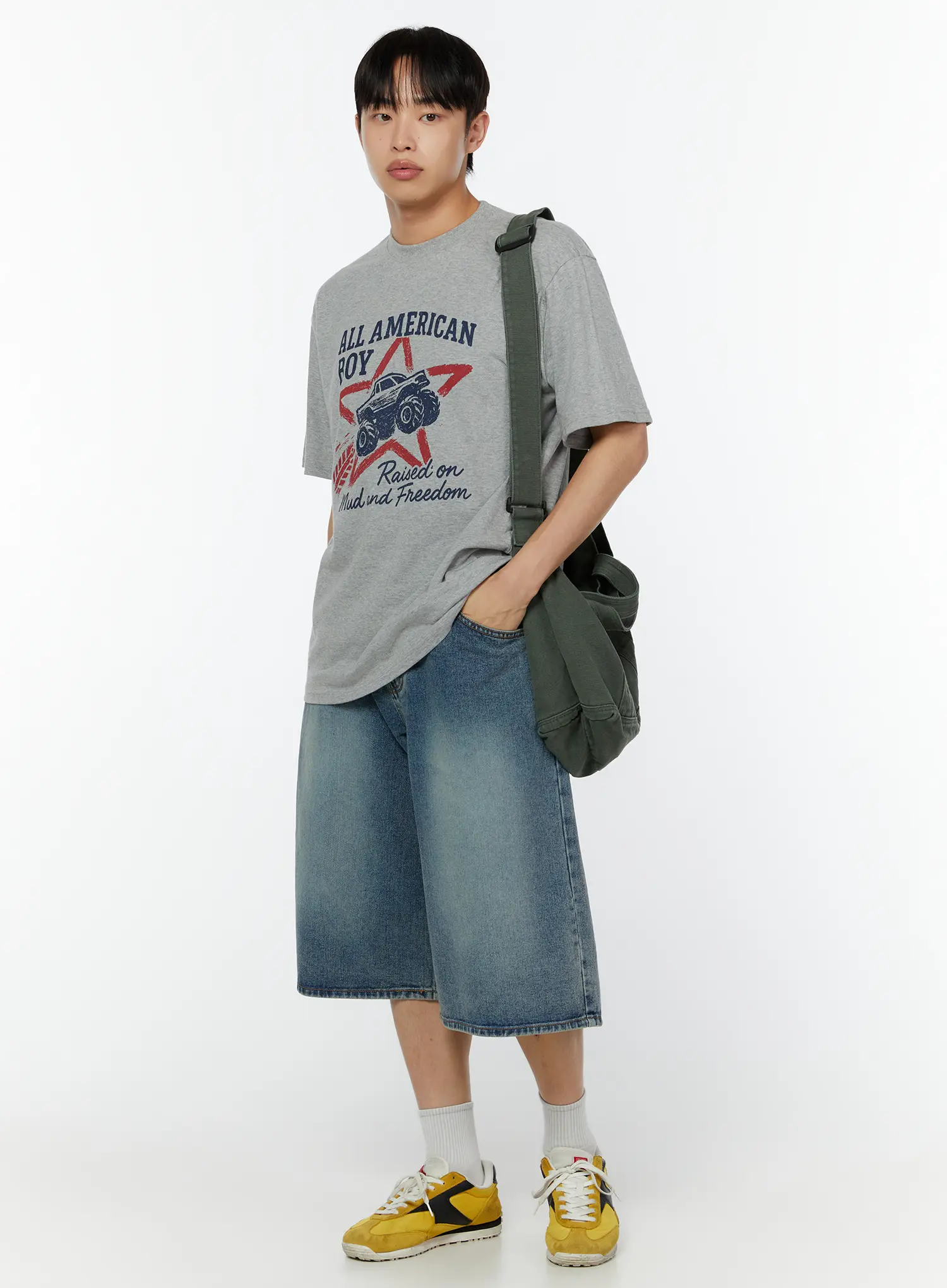 Men's American Graphic Print T-Shirt IU515 - Image 6