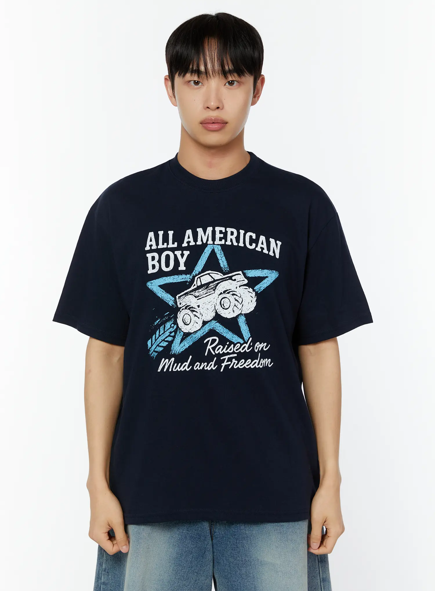 Men's American Graphic Print T-Shirt IU515 - Image 8