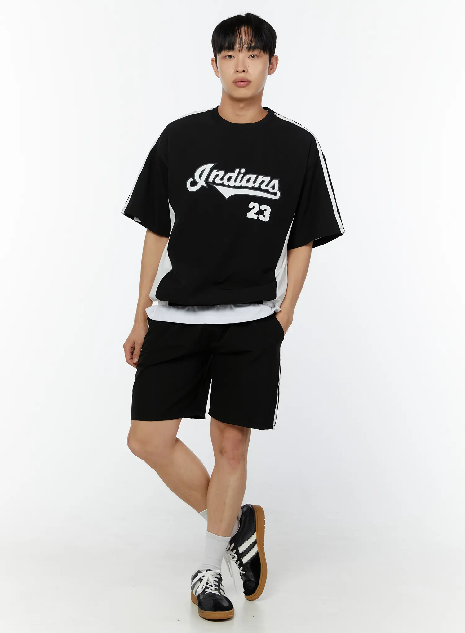 Men's Athletic Striped Shorts IU518 - Image 9