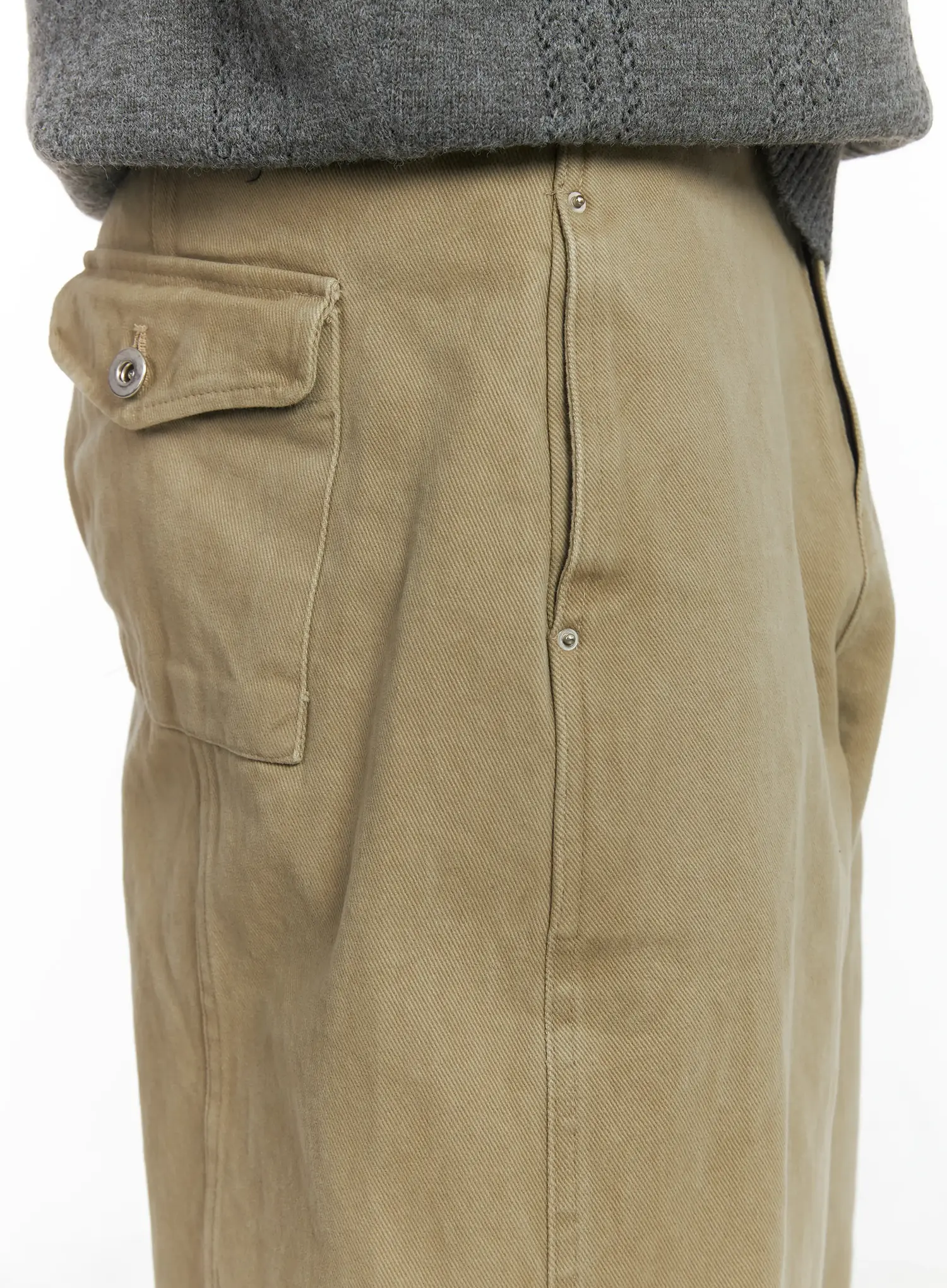 Men's Back Pocket Wide Leg Pants IF517 - Image 2