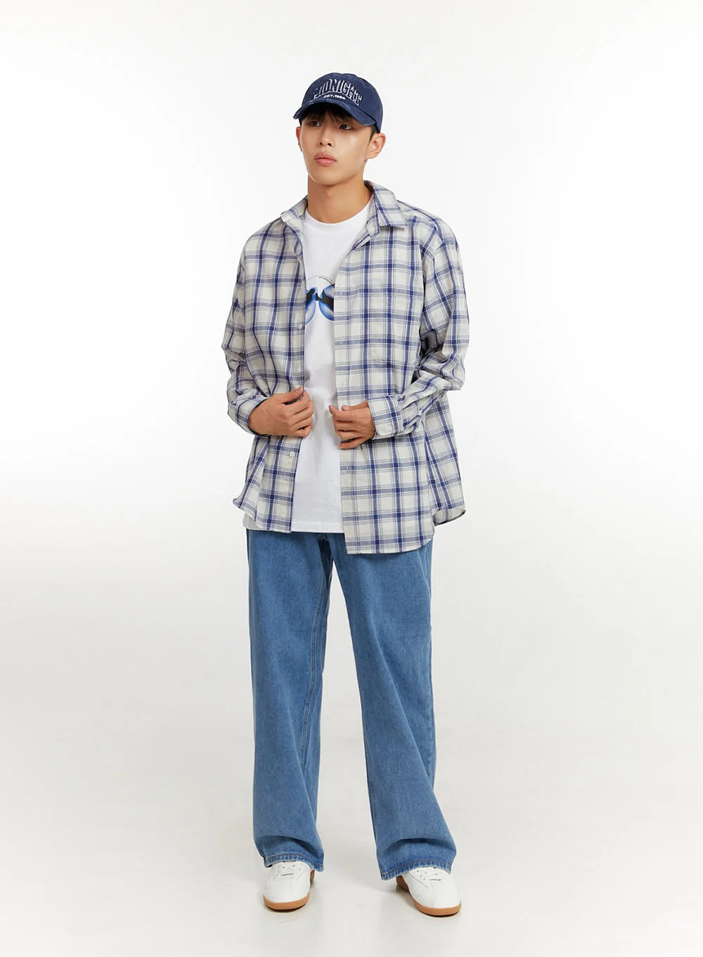 Men's Baggy Jeans (Blue) IU427 - Image 3