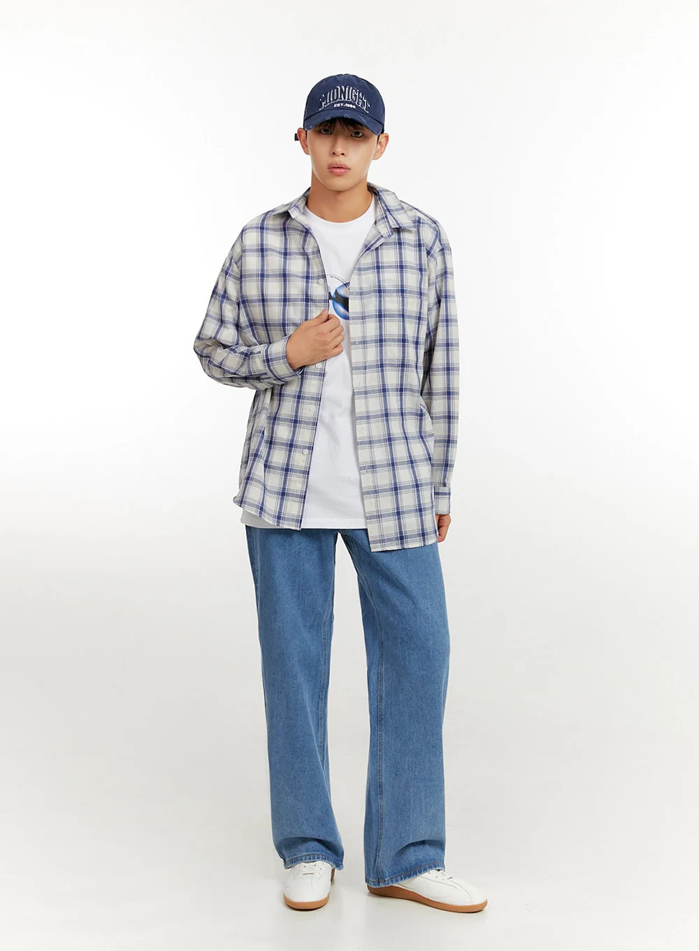 Men's Baggy Jeans (Blue) IU427 - Image 6