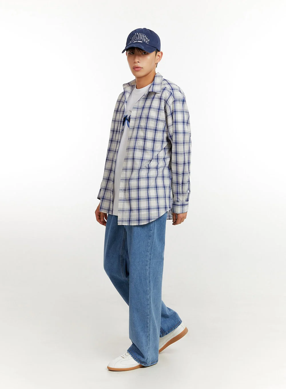 Men's Baggy Jeans (Blue) IU427 - Image 7