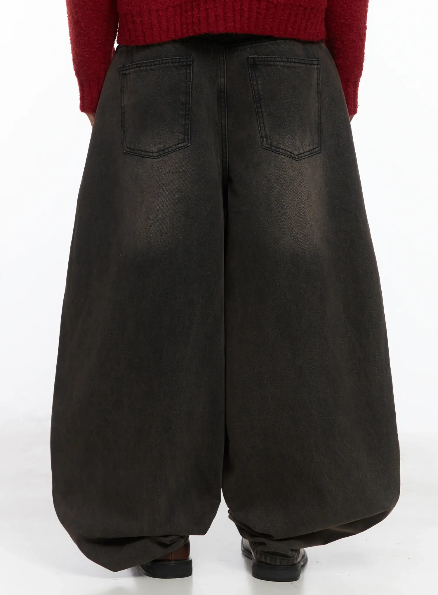 Men's Balloon Fit Wide Jeans IJ514 - Image 6
