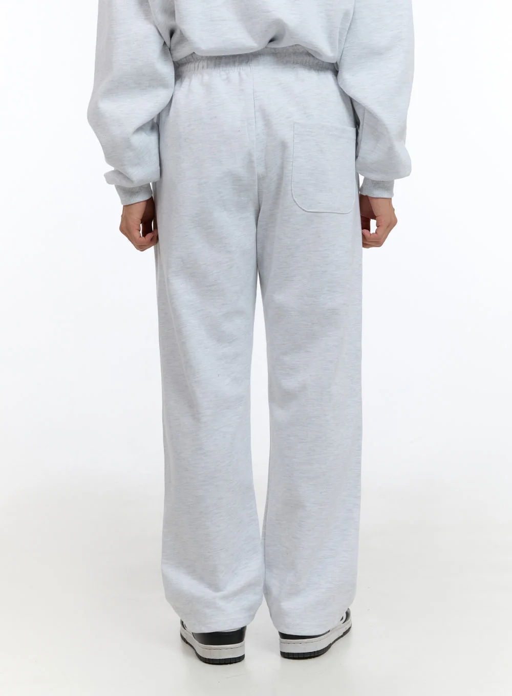 Men's Banded Cotton Solid Sweatpants (White) IS412 - Image 5