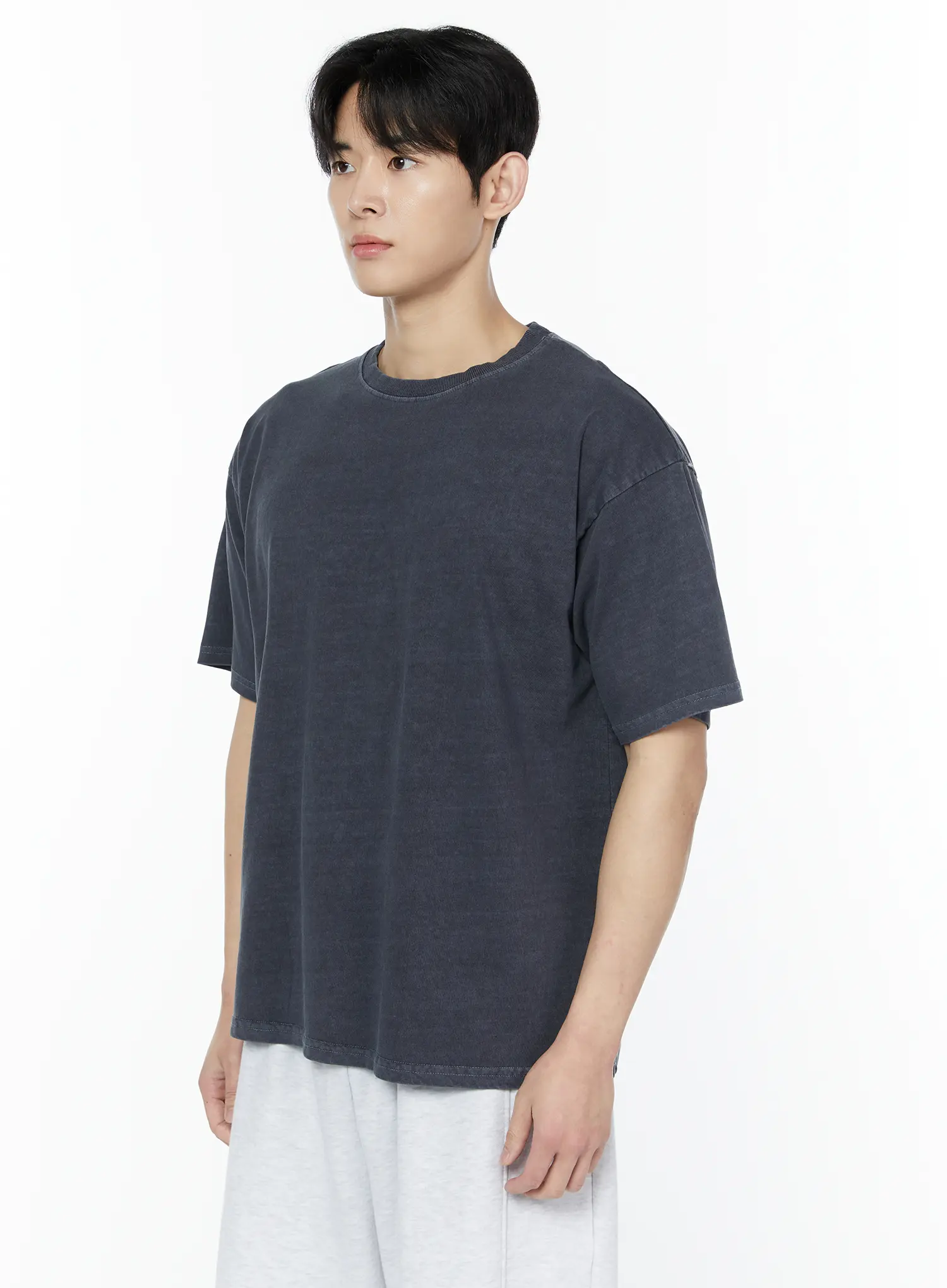 Men's Basic Dark Blue T-Shirt IA530 - Image 4