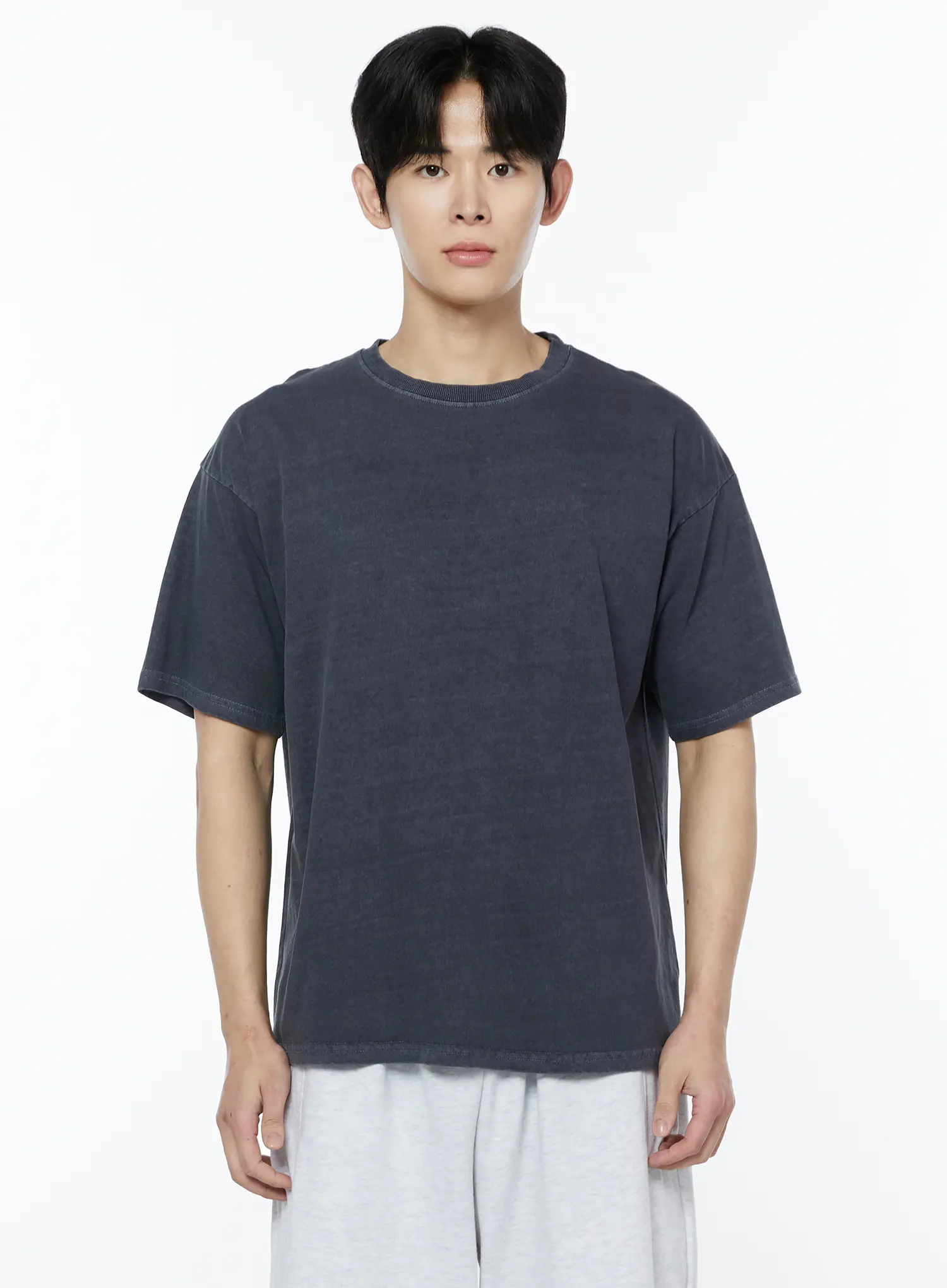 Men's Basic Dark Blue T-Shirt IA530 - Image 7
