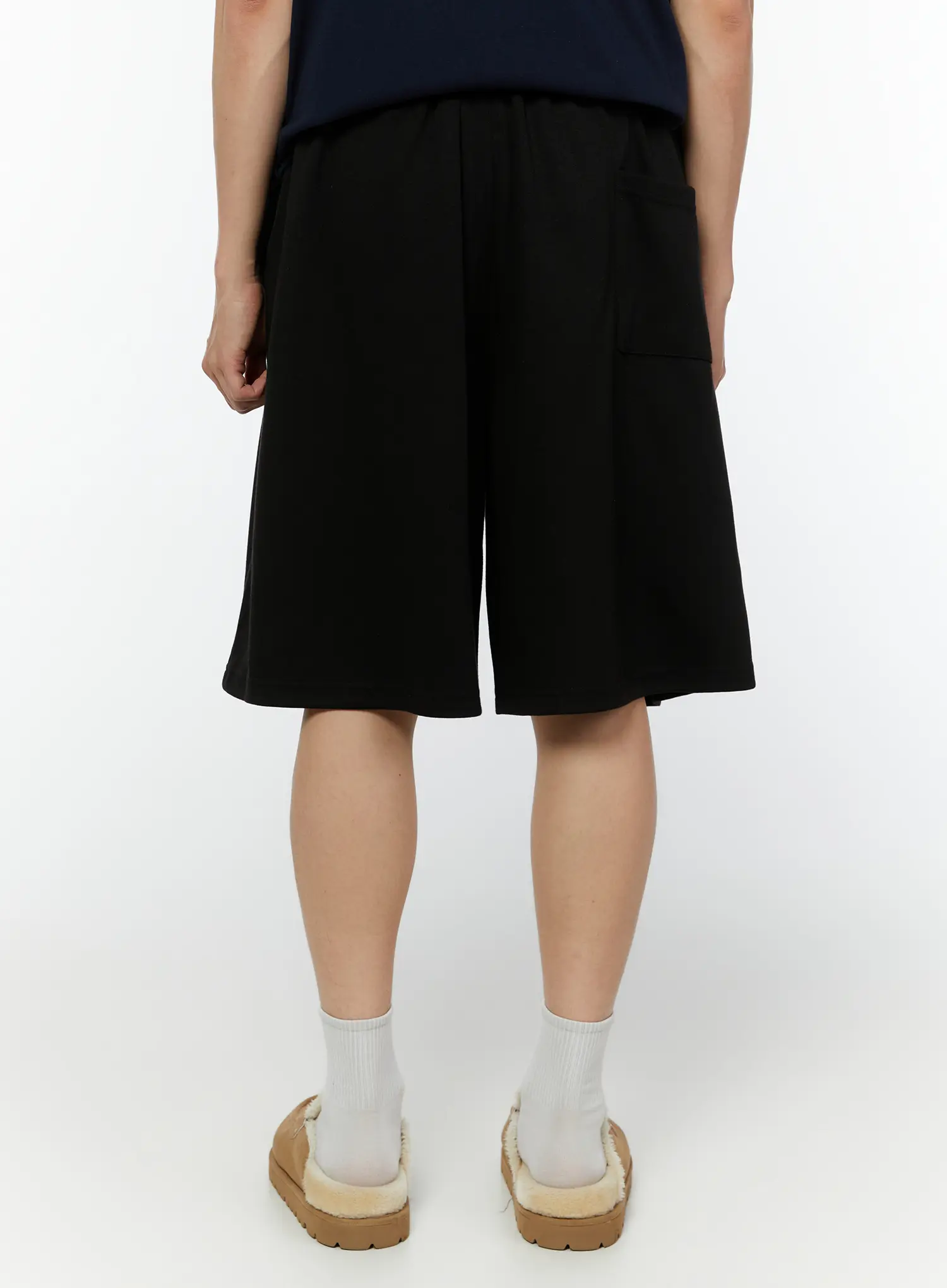 Men's Basic Elastic Waist Sweat Shorts IU515 - Image 5