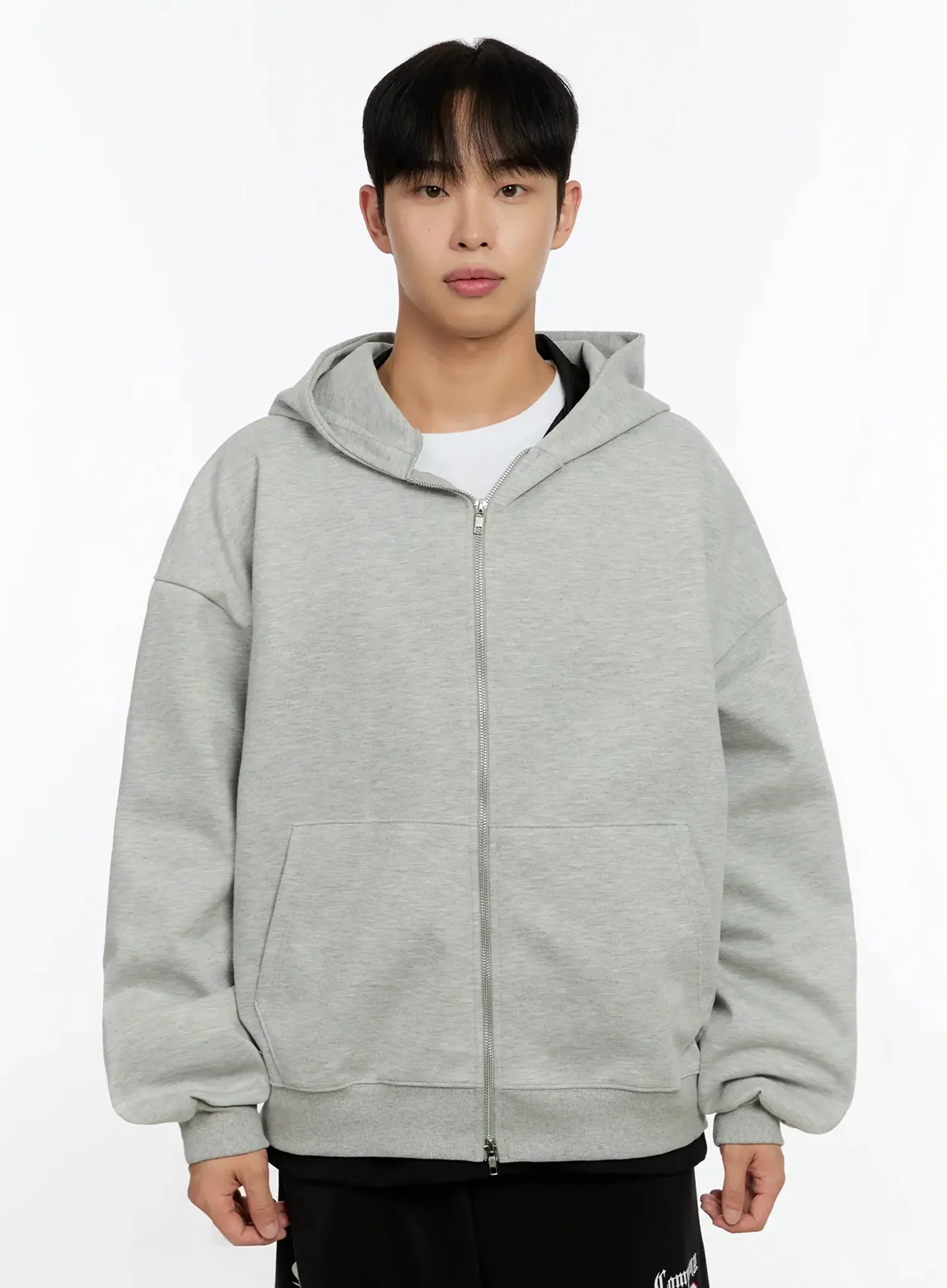 Men's Basic Oversized Zip-Up Hoodie IN525 - Image 13