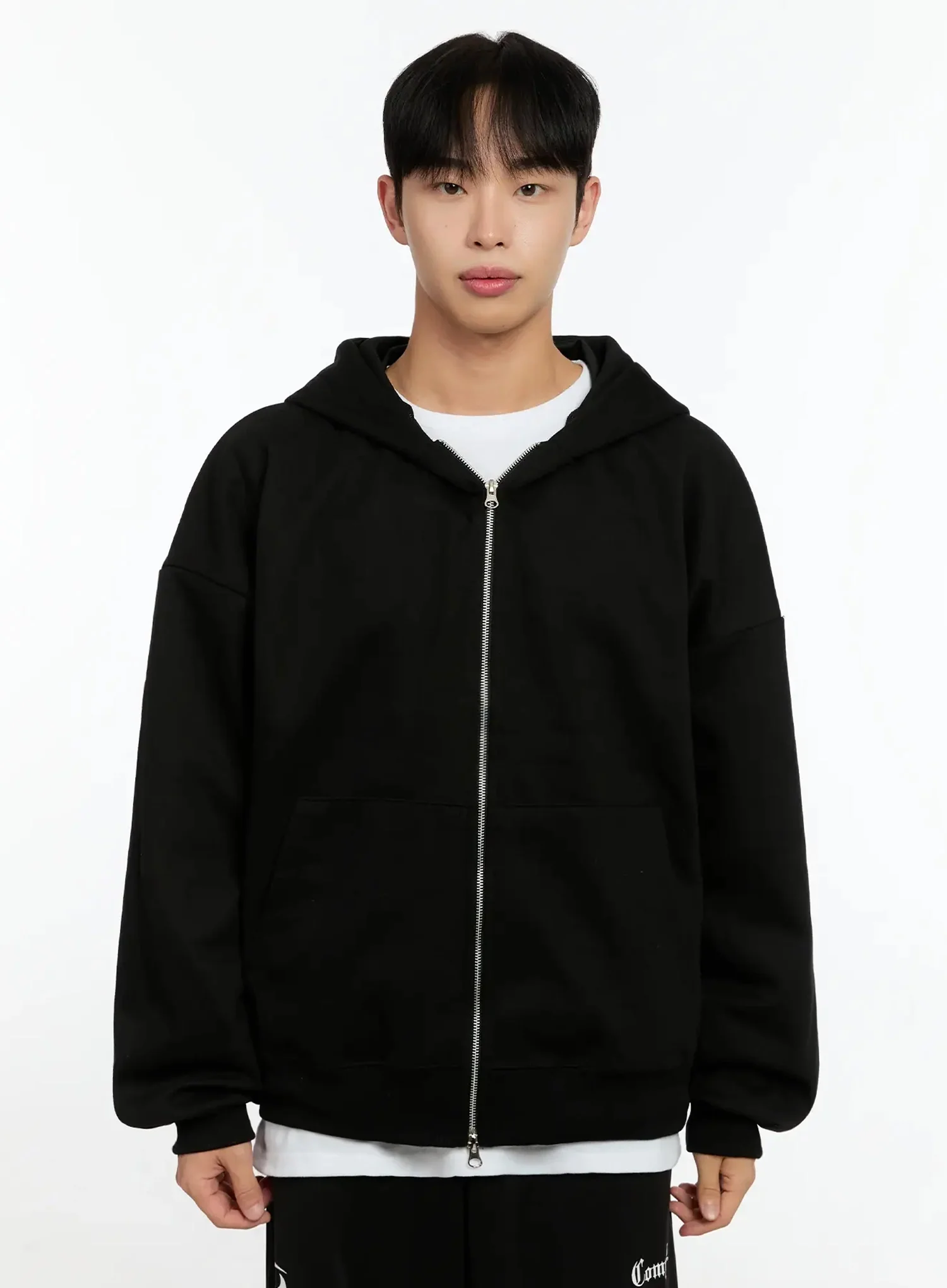 Men's Basic Oversized Zip-Up Hoodie IN525 - Image 16