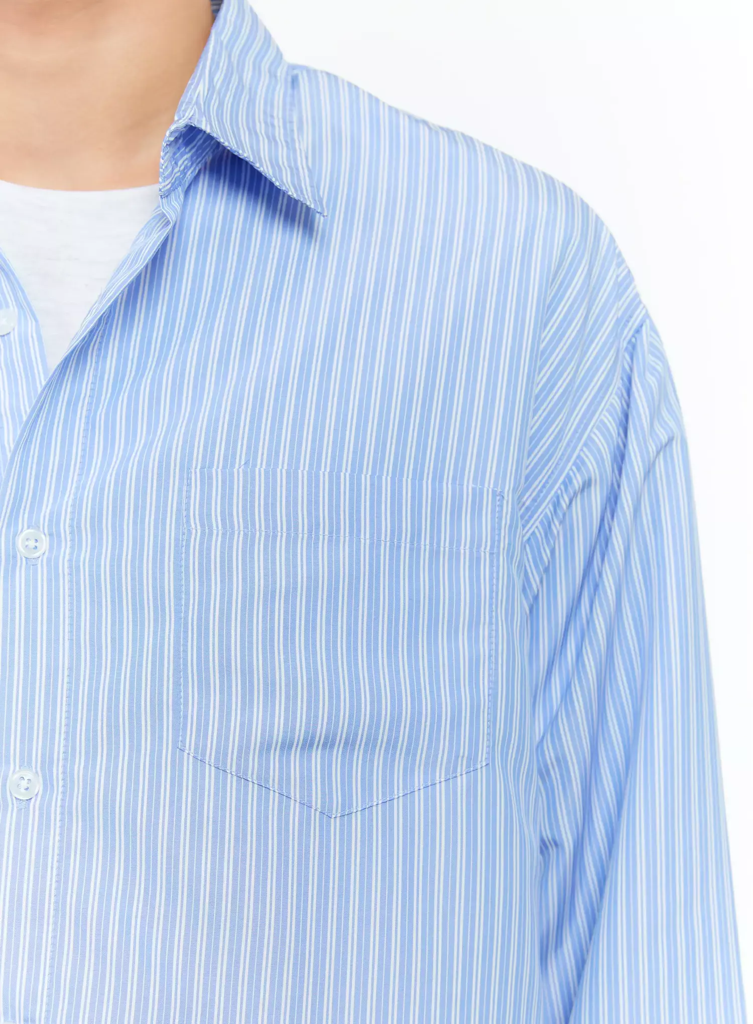 Men's Basic Striped Button-Up IN506 - Image 4
