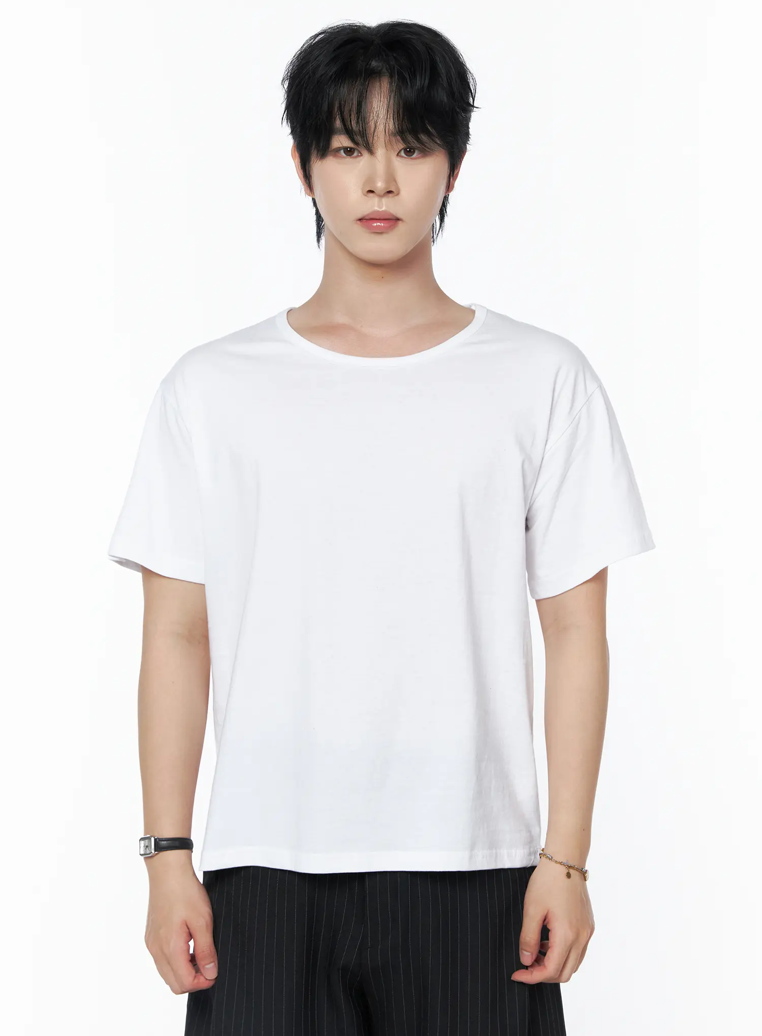Men's Basic U-Neck T-Shirt IU523 - Image 10
